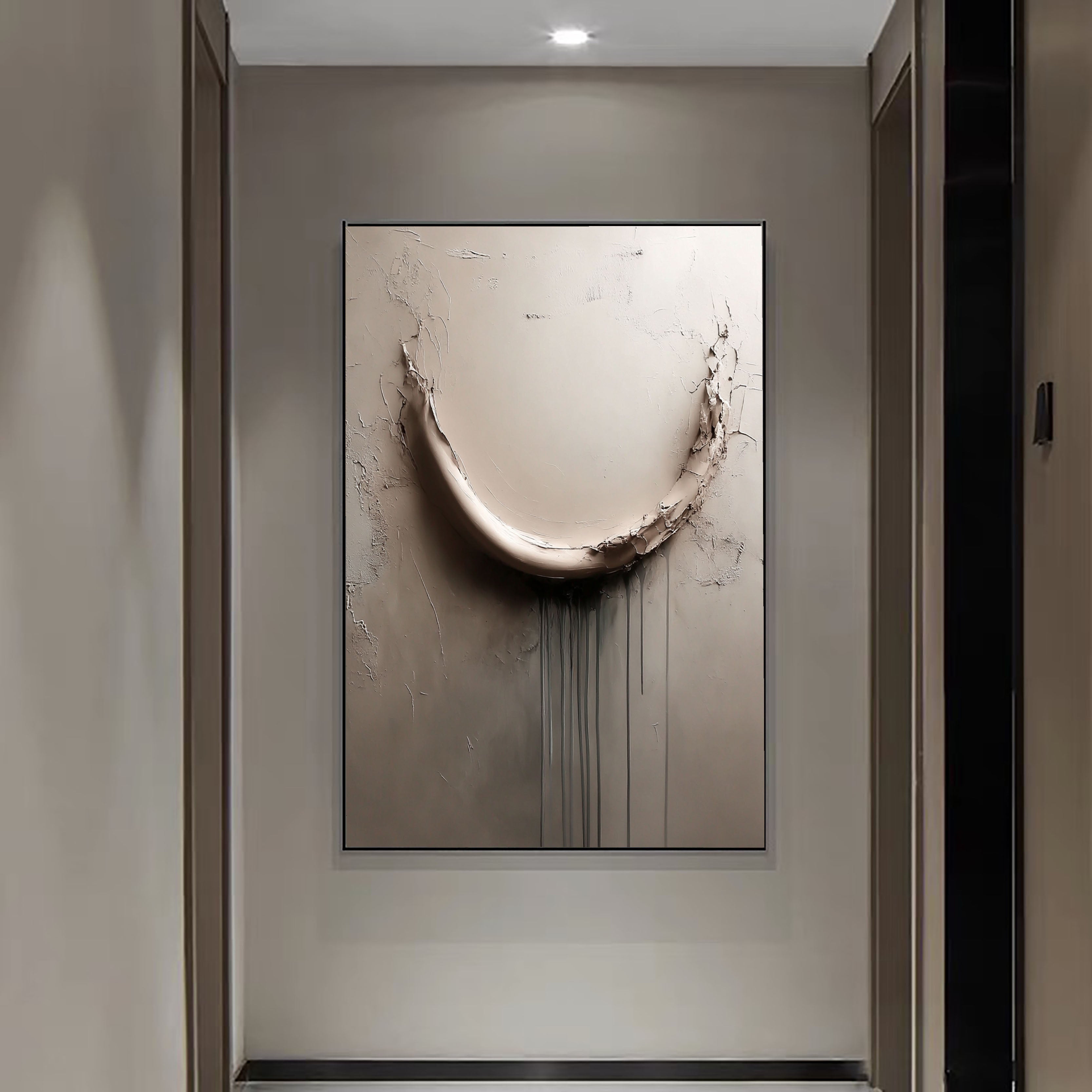 Textured Cracked Opulence | Beige Drip
