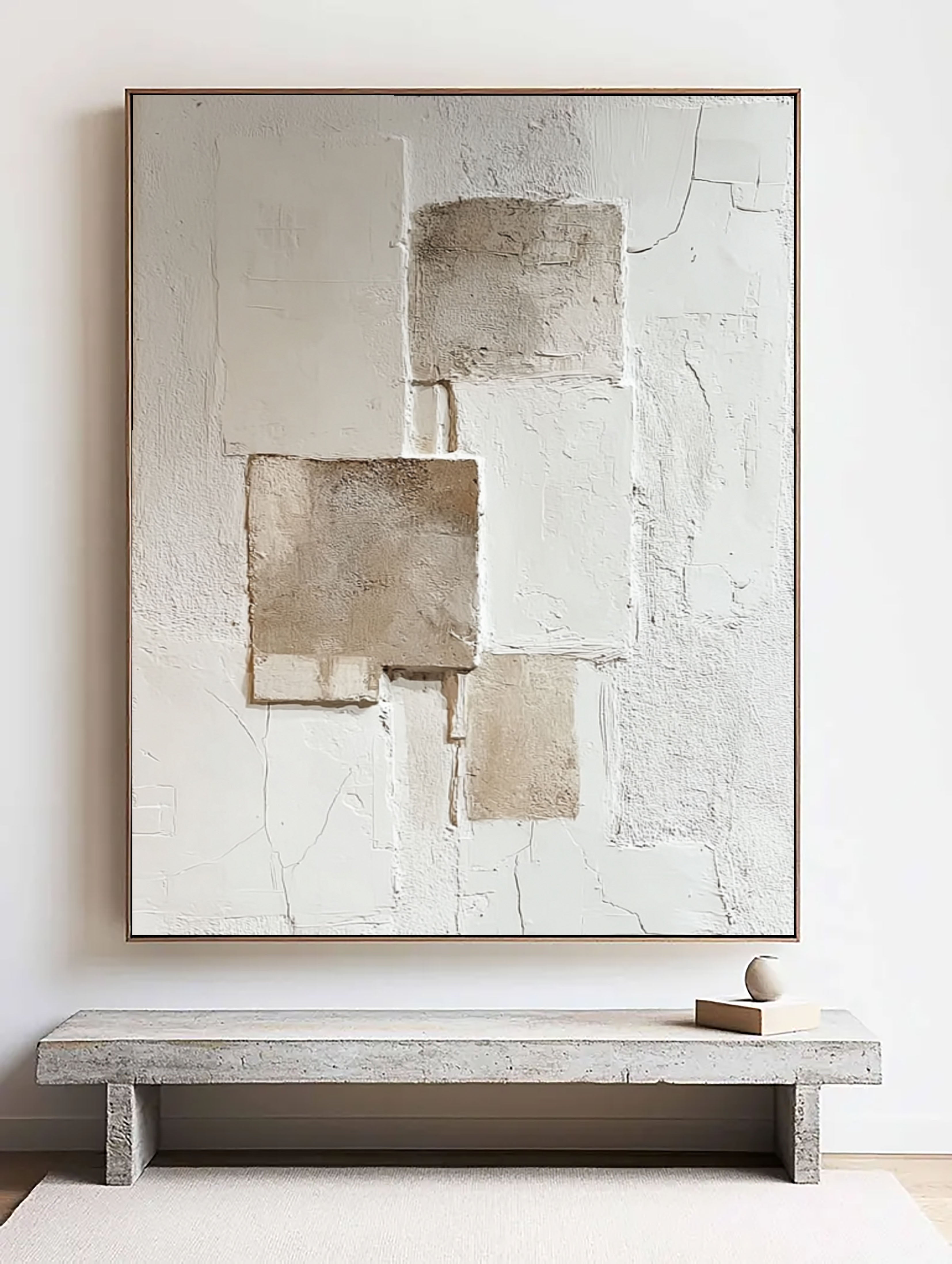 Abstract Textured Geometry | Beige Blocks