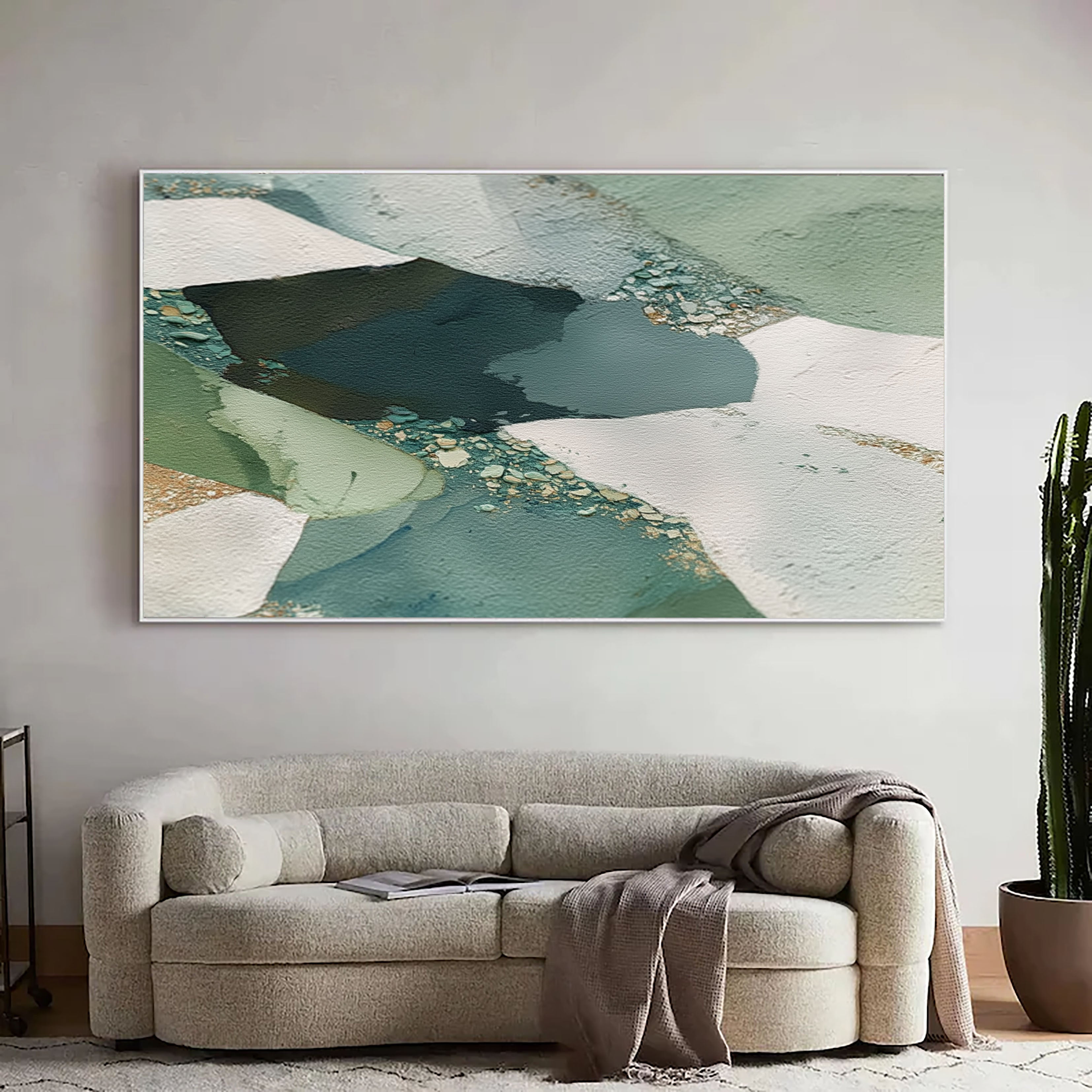 Abstract Textured Landscape | Green Hues