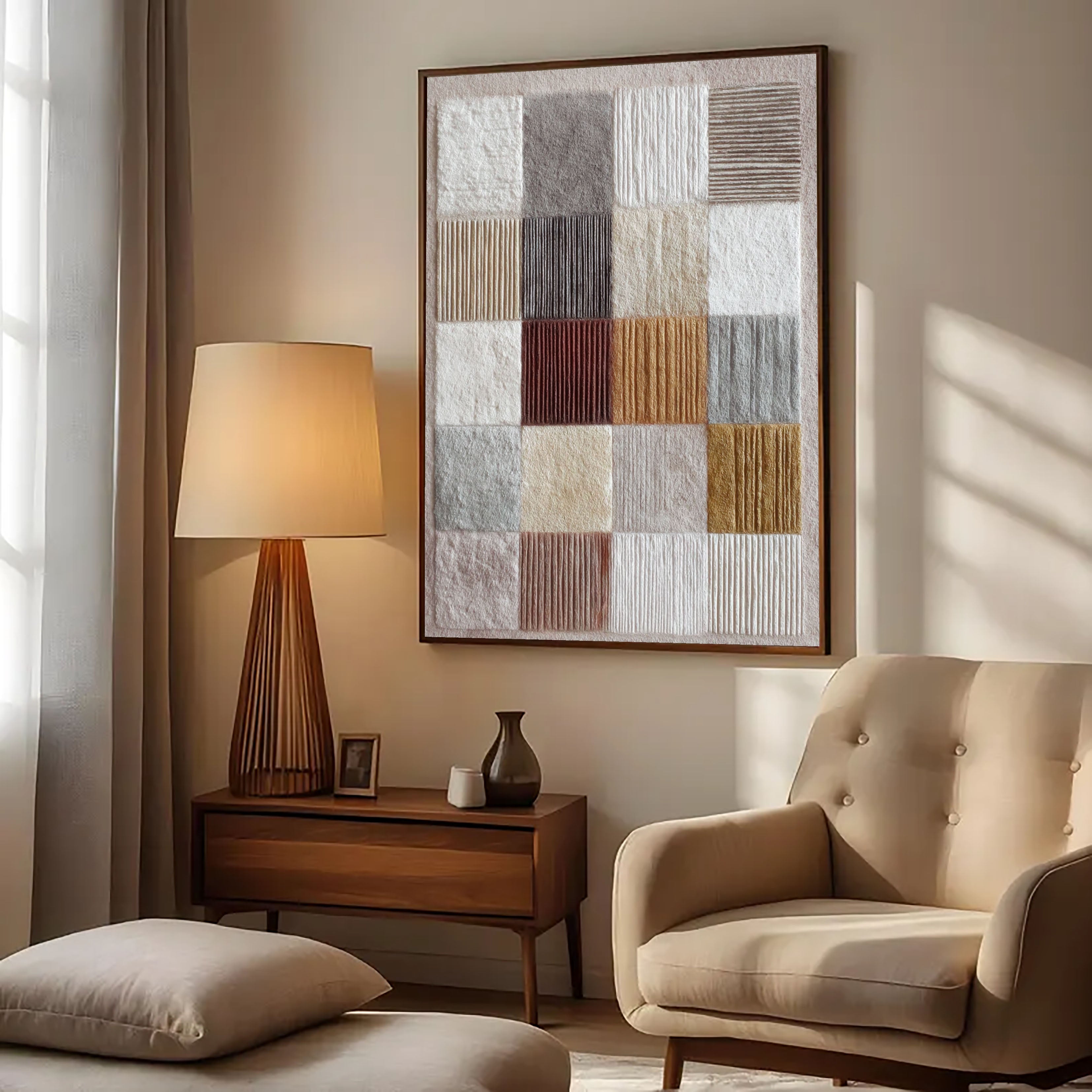 Textured Block Sophistication | Neutral Palette