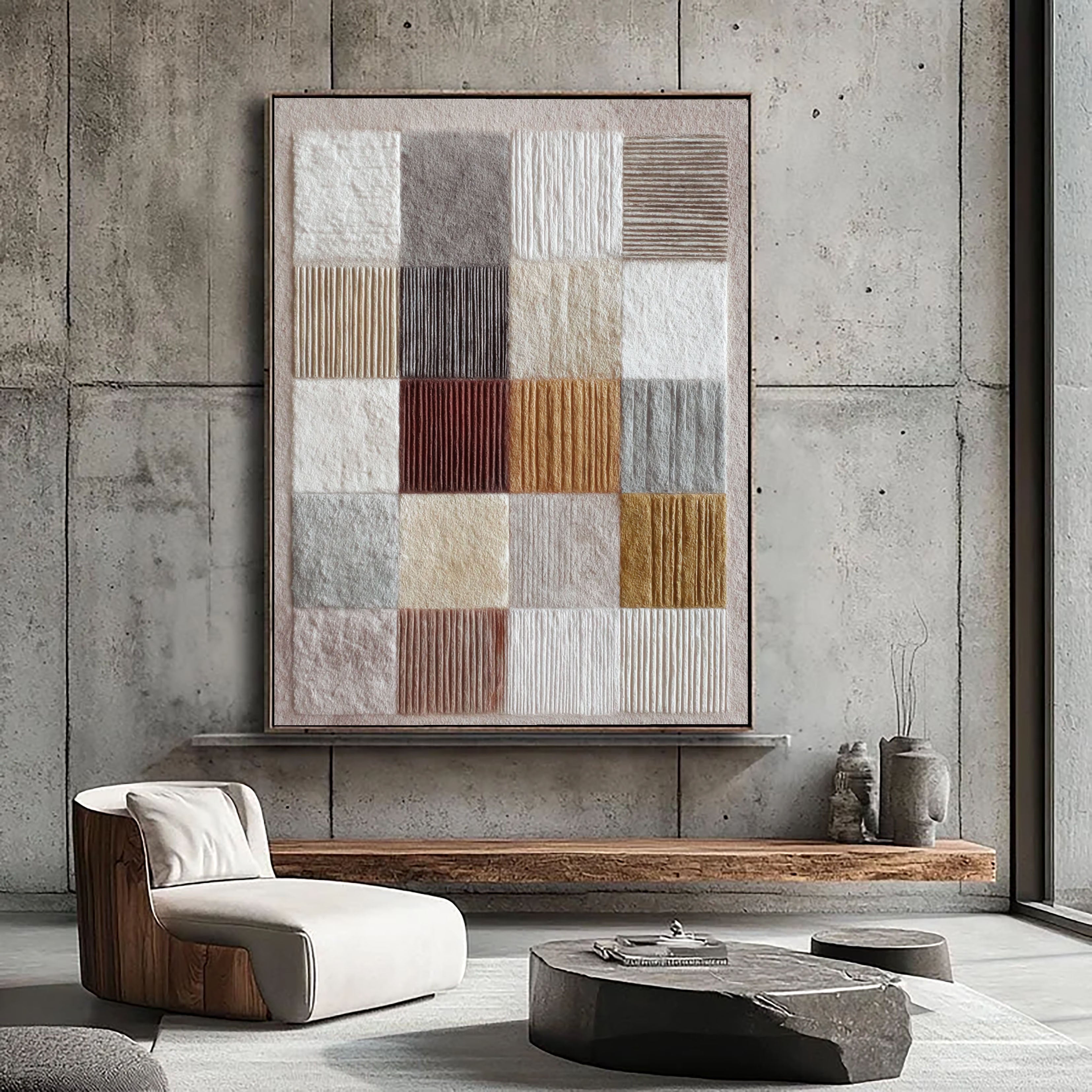Textured Block Sophistication | Neutral Palette