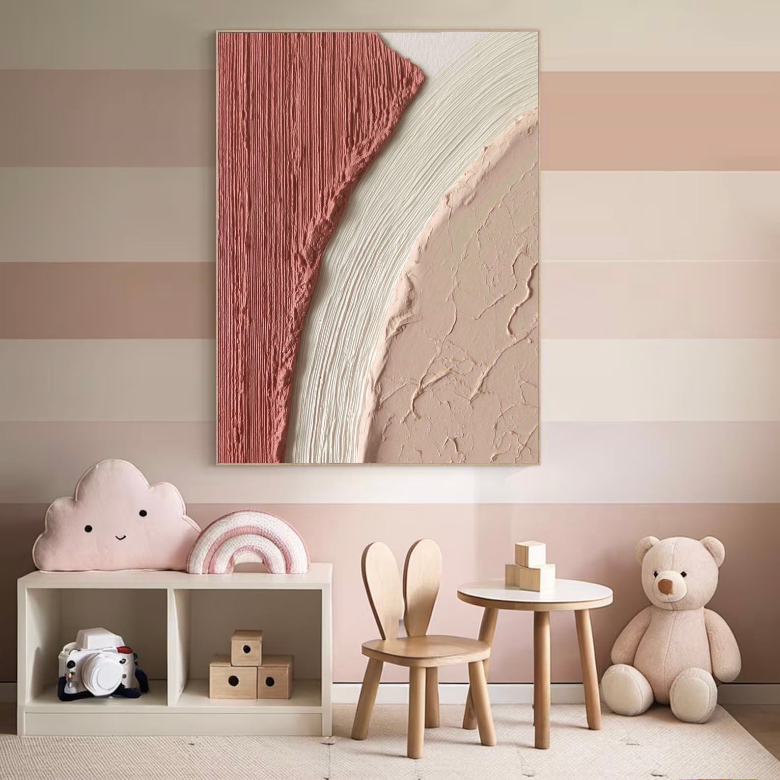 Textured Blush Harmony | Creamy Tones