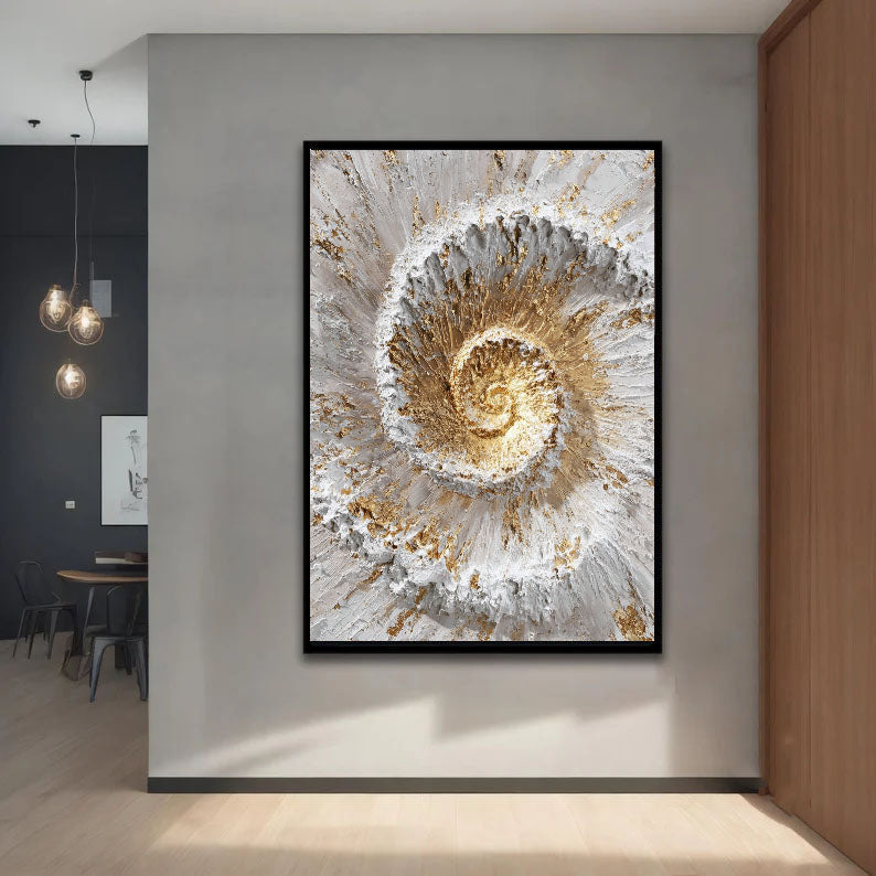 Textured Spiral Opulence | Gold Surge