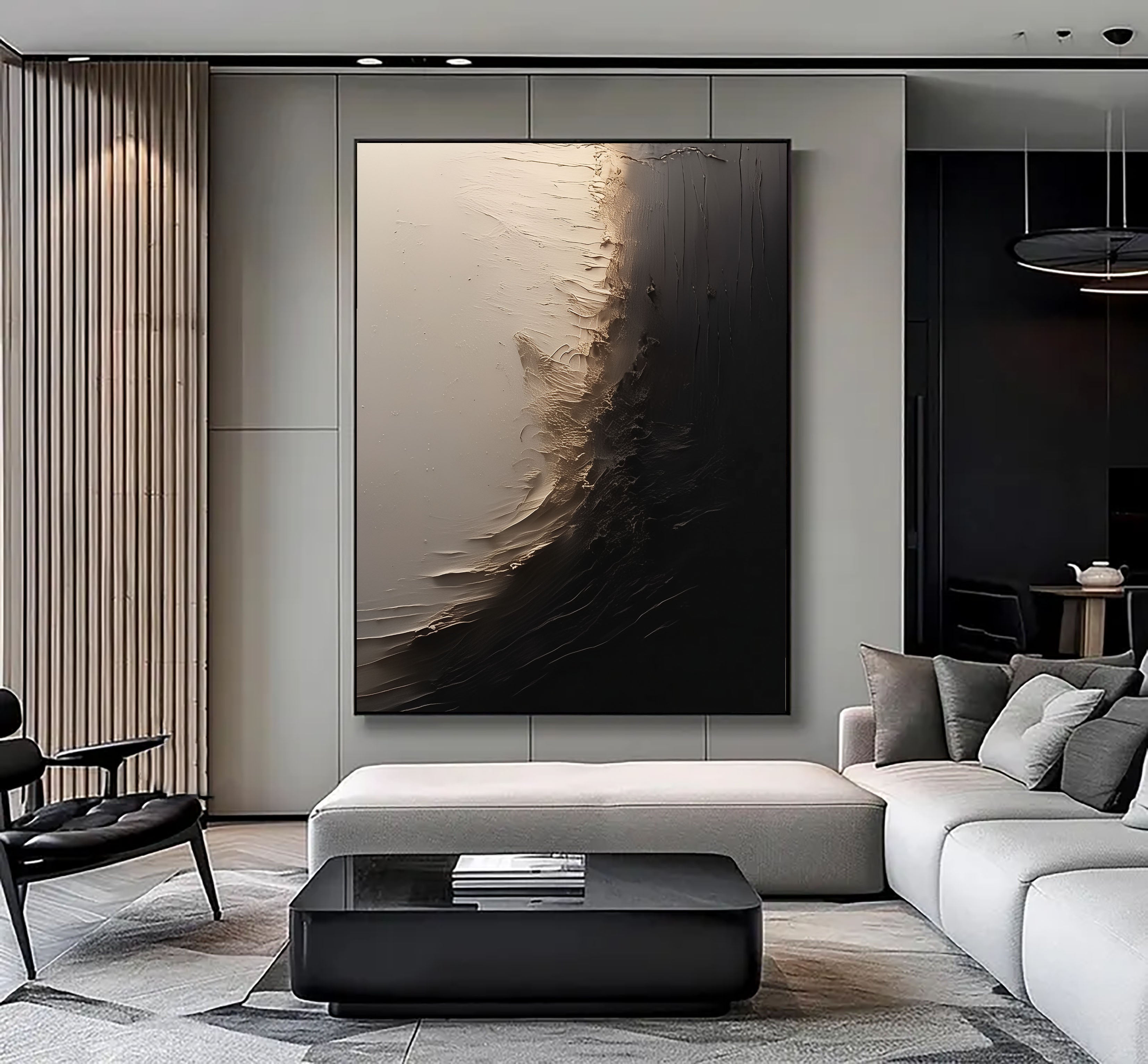 Textured Metallic Drama | Dark Gold