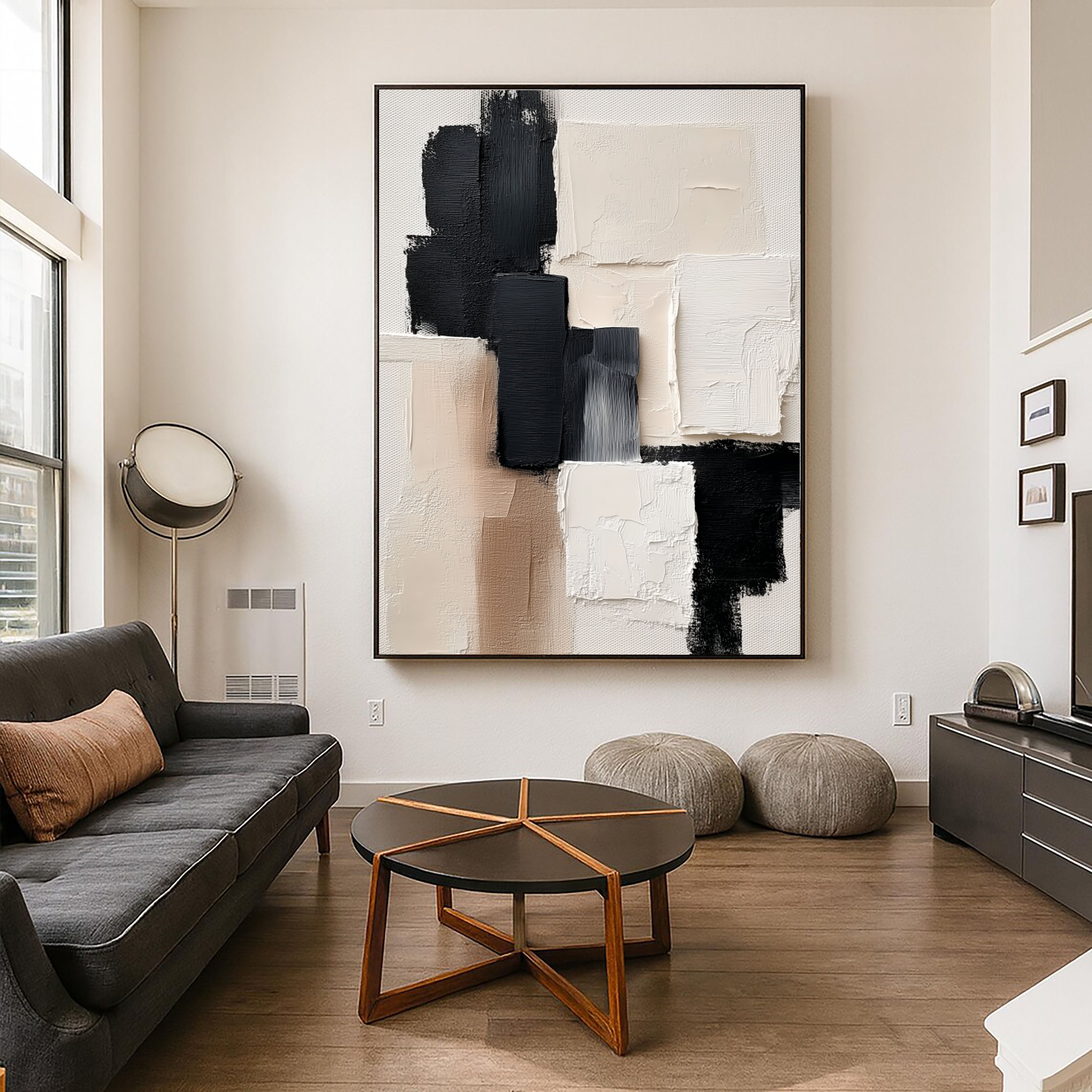 Bold Abstract Geometry | Black White
