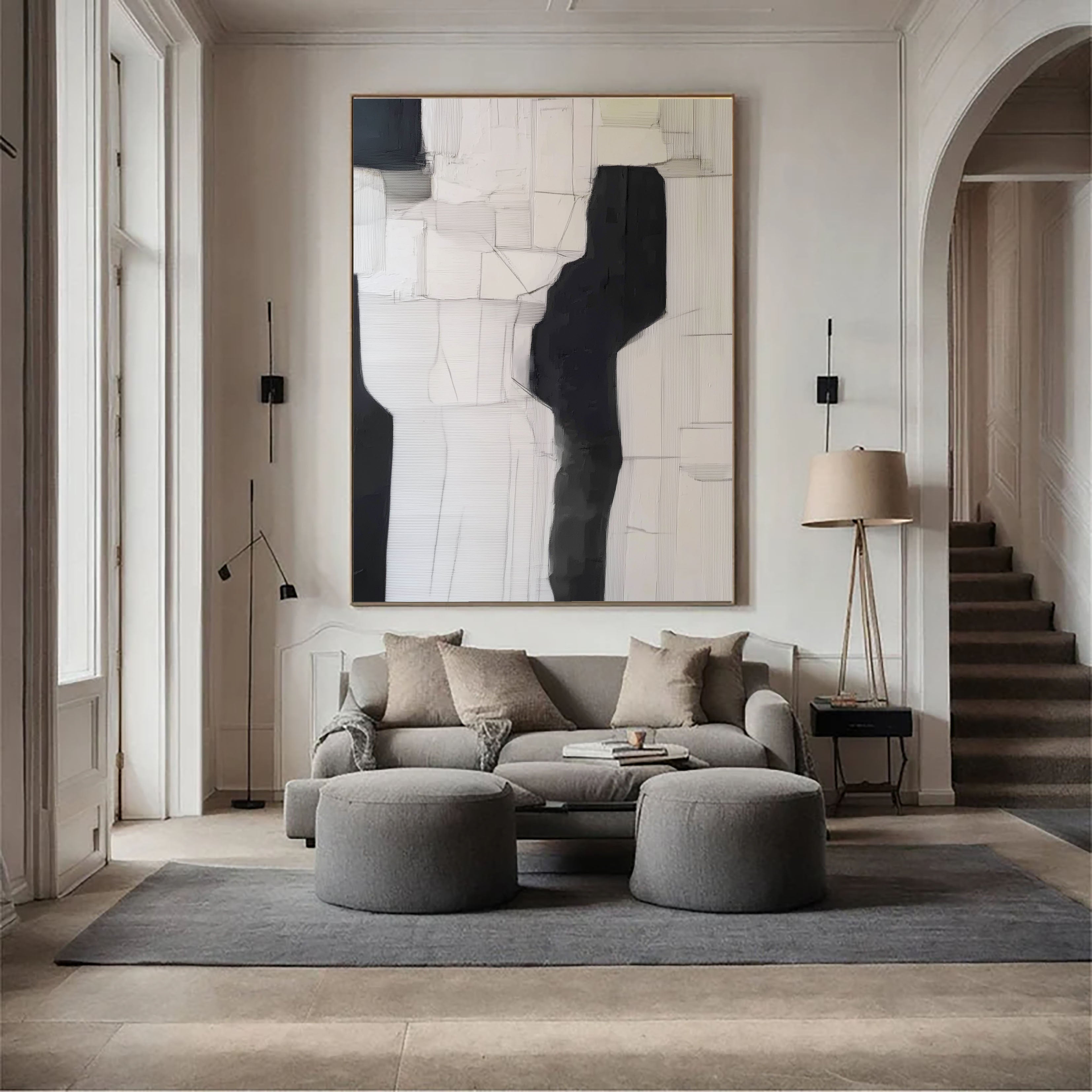 Textured Monochrome Geometry | Black White