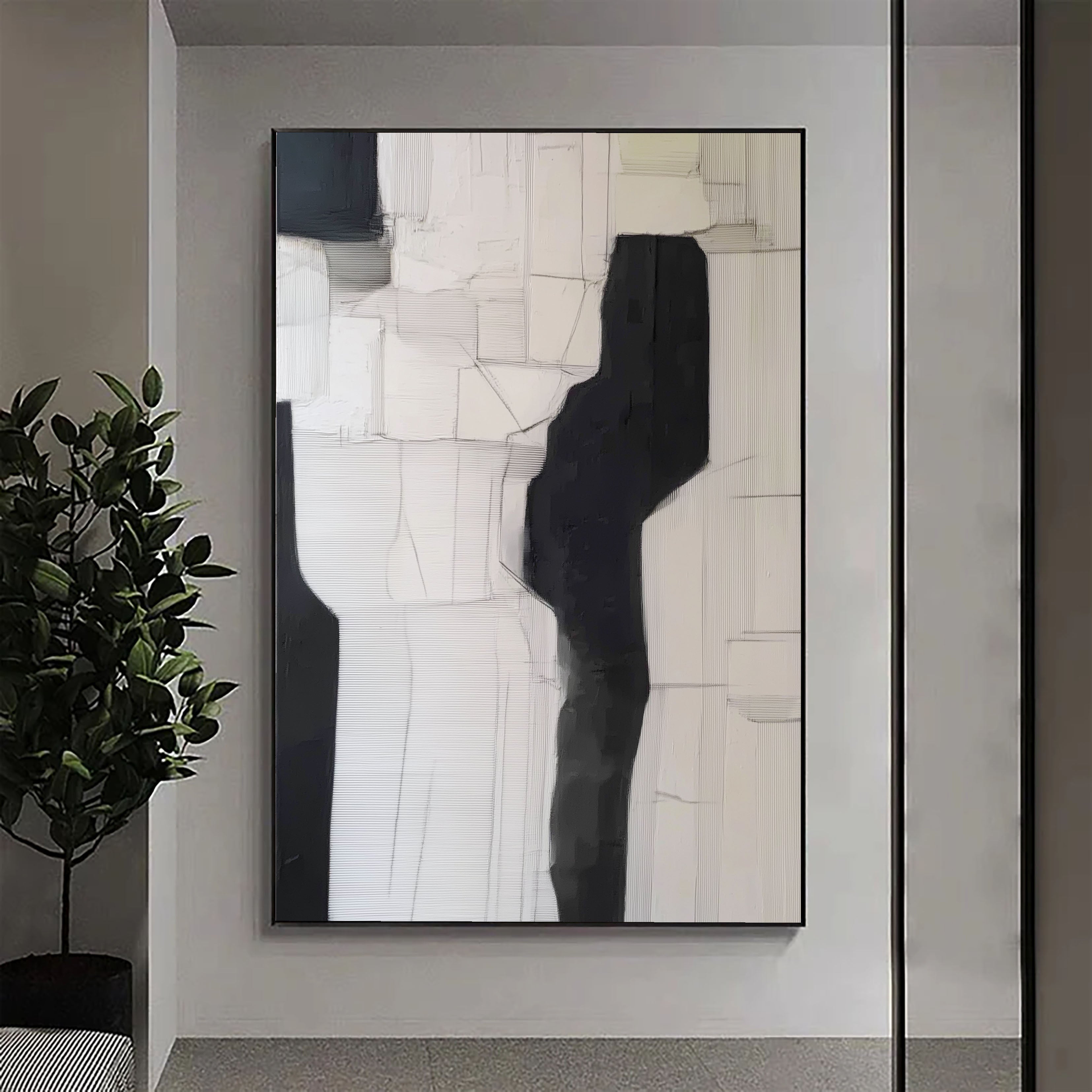 Textured Monochrome Geometry | Black White