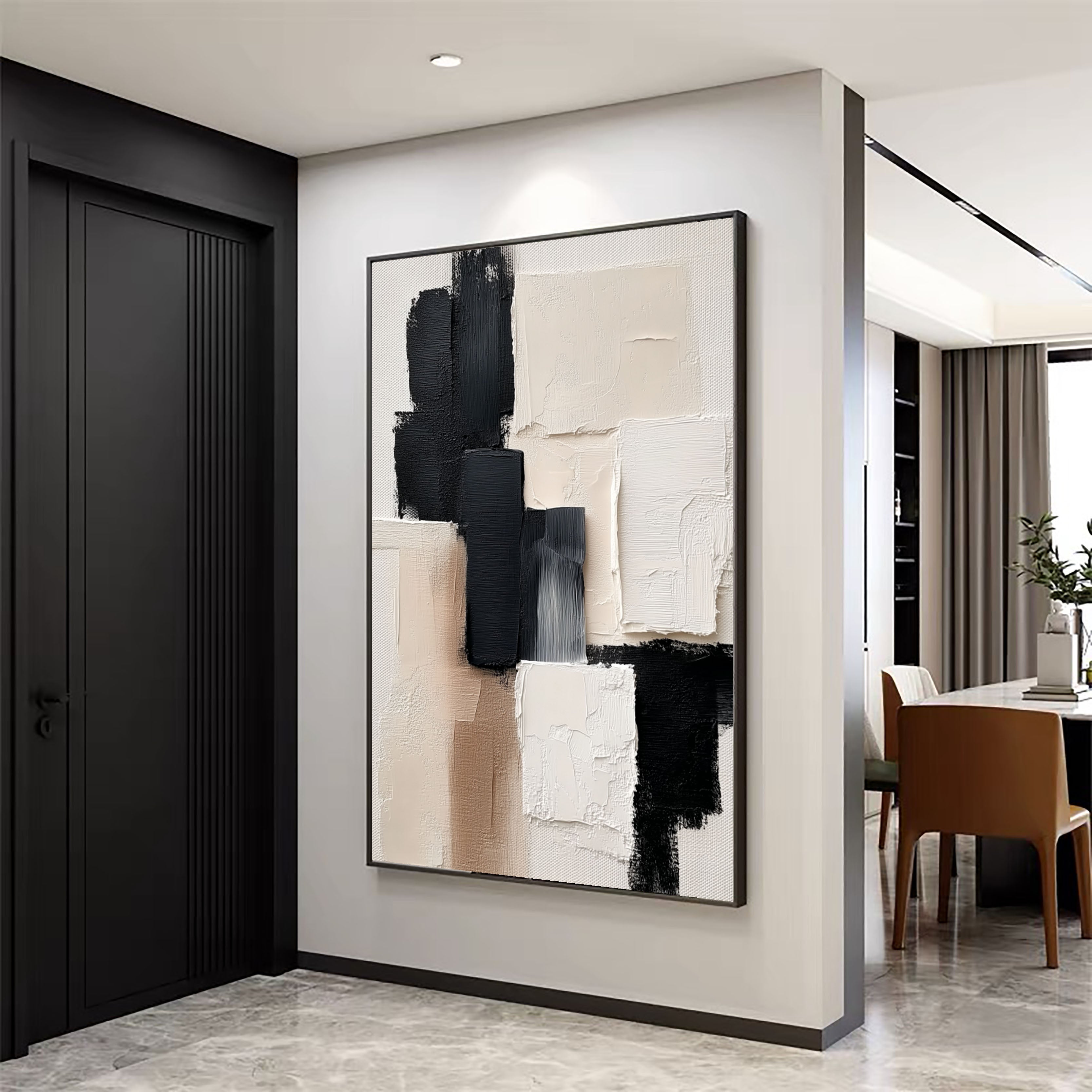 Bold Abstract Geometry | Black White