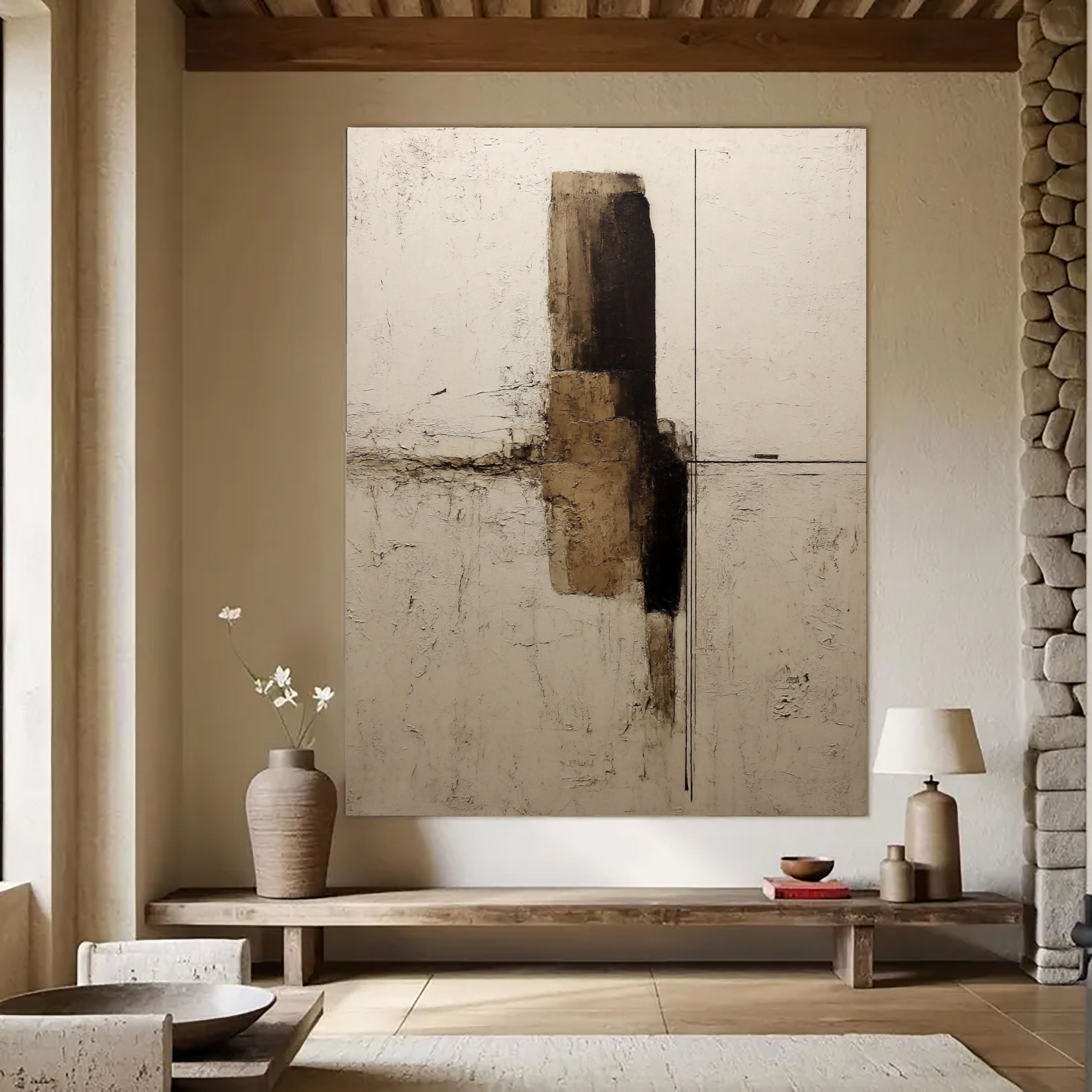 Textured Abstract Structure | Earthy Hues
