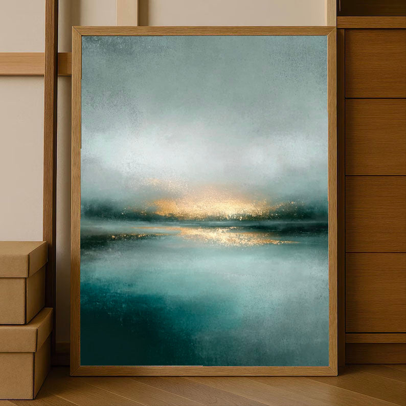 Textured Misty Waters | Gilded Glow