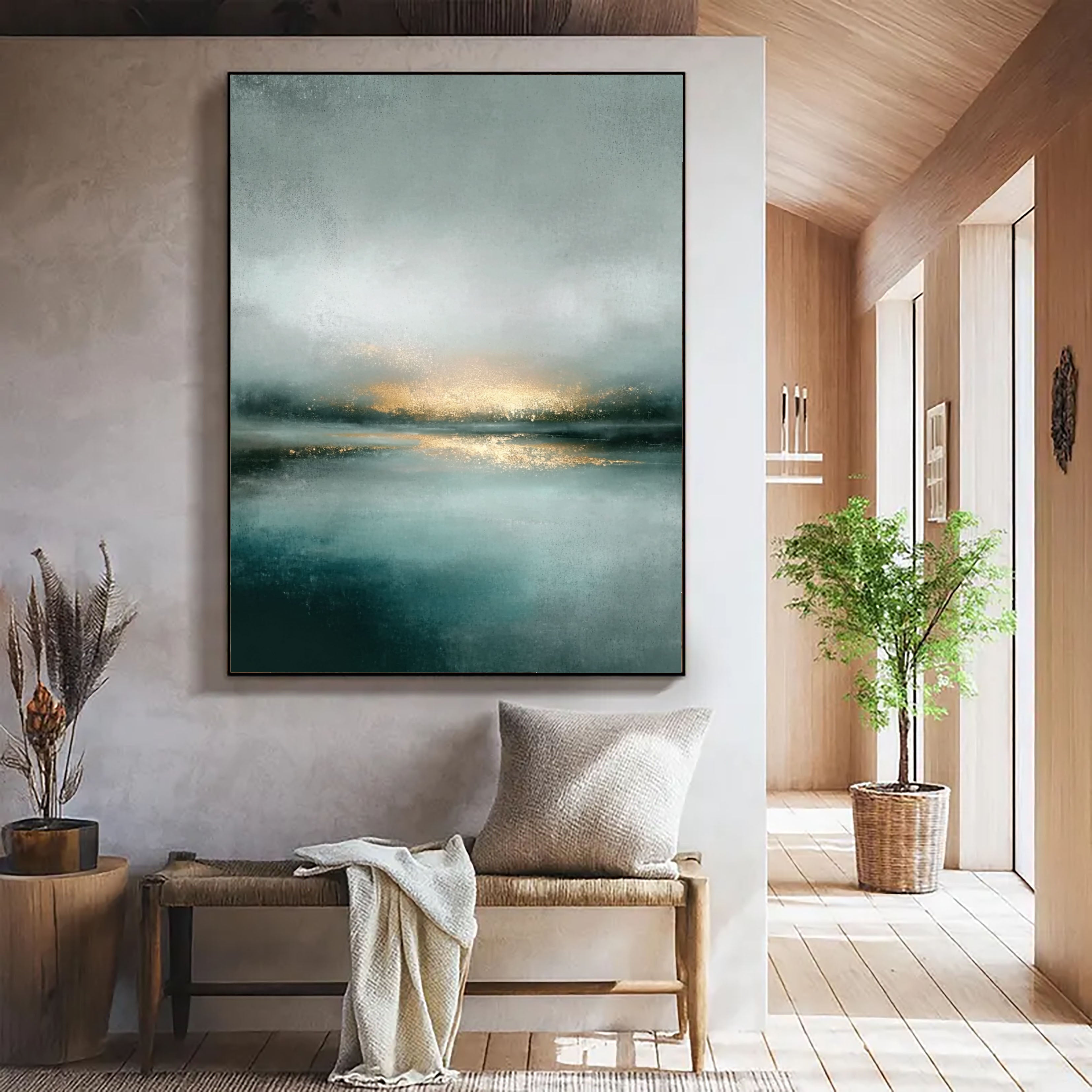 Textured Misty Waters | Gilded Glow