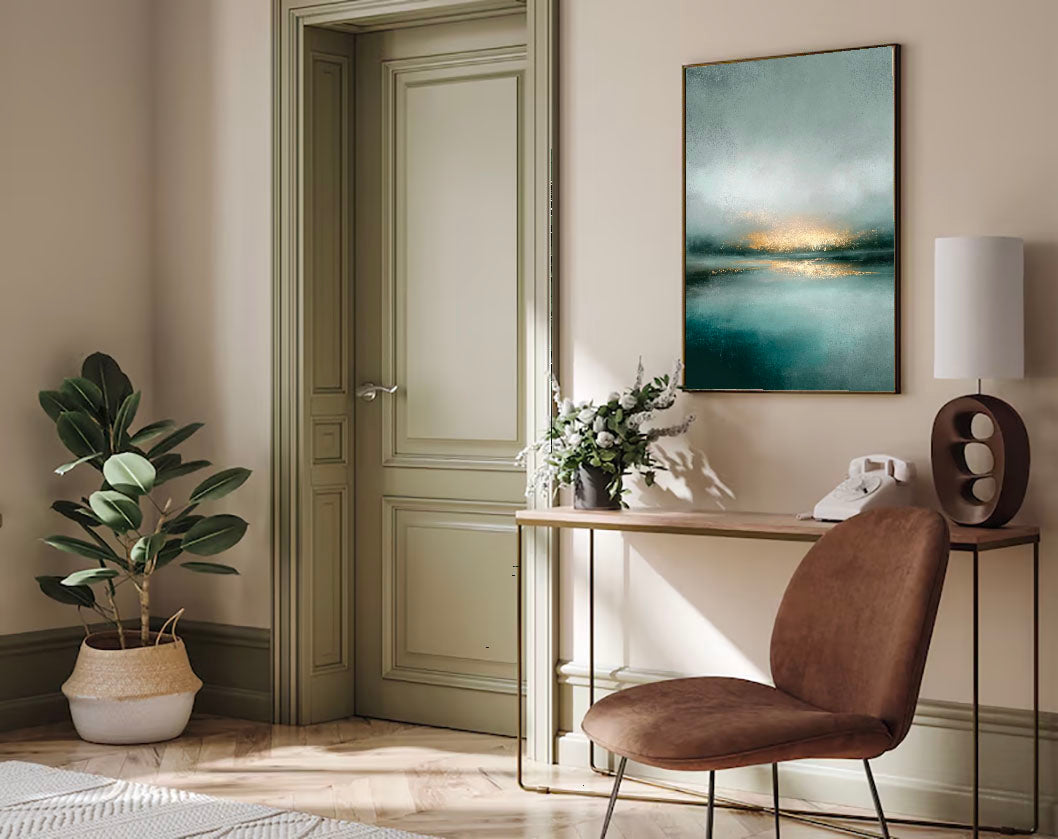 Textured Misty Waters | Gilded Glow