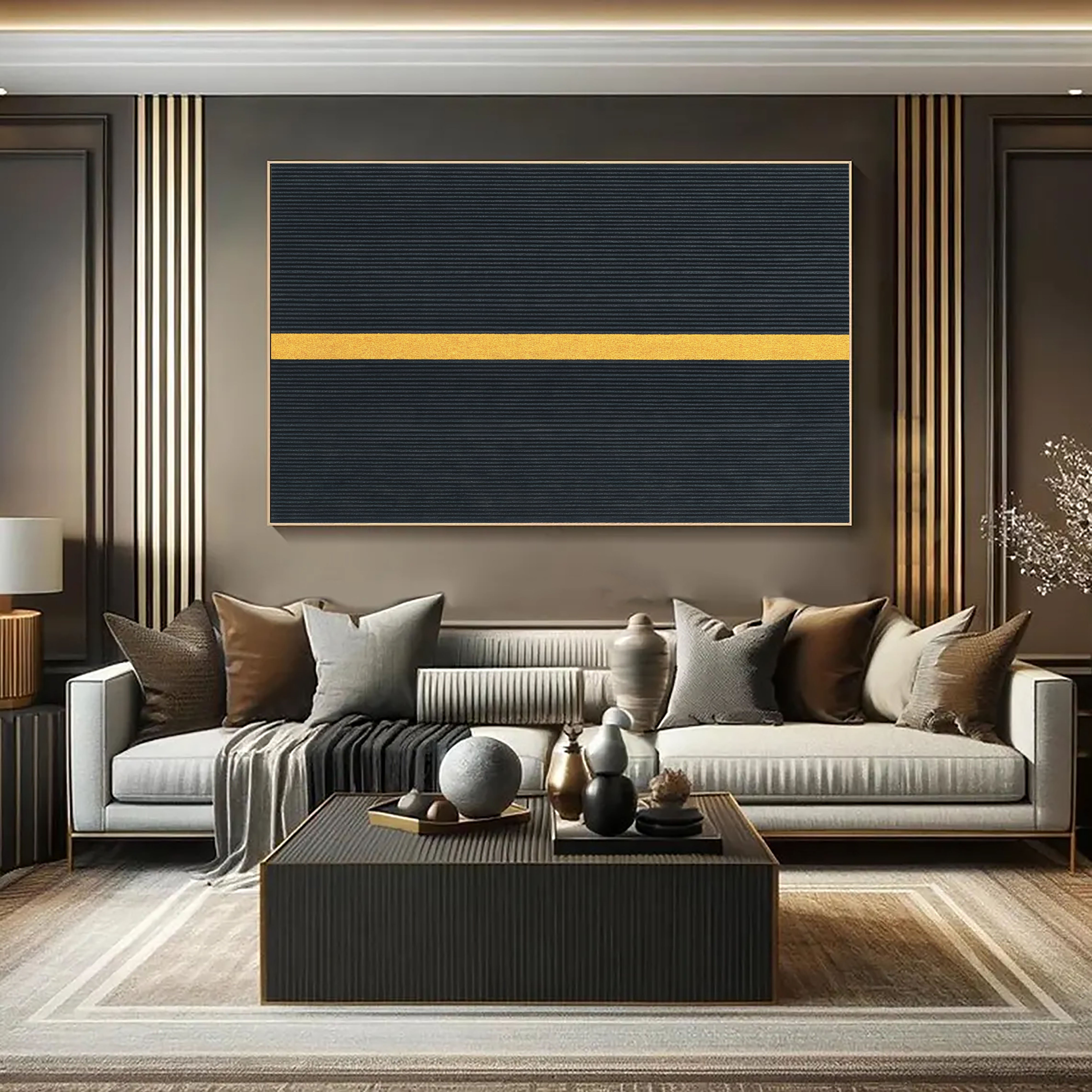 Textured Striped Minimalism | Gilded Stripe