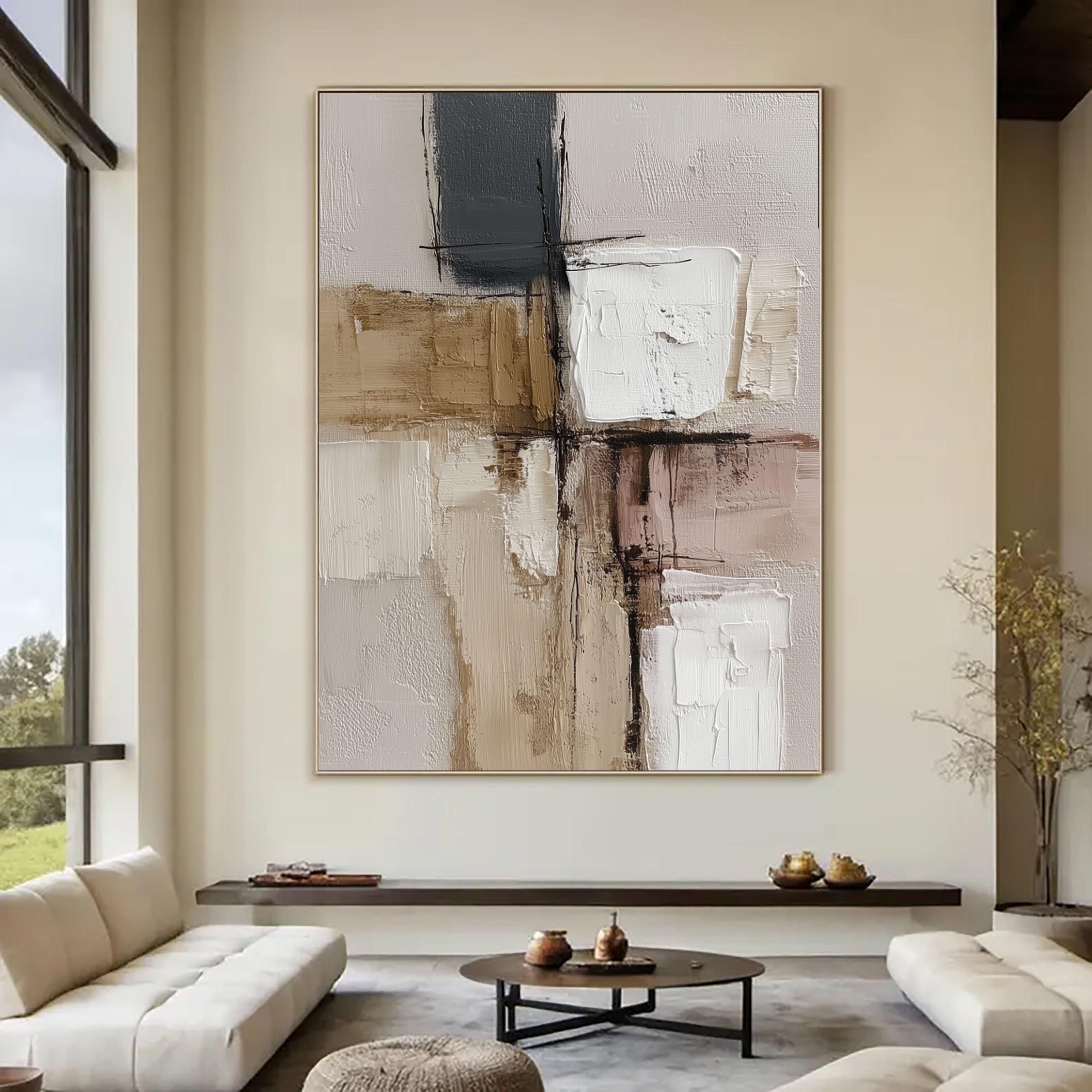 Modern Abstract Balance | Earth Tones