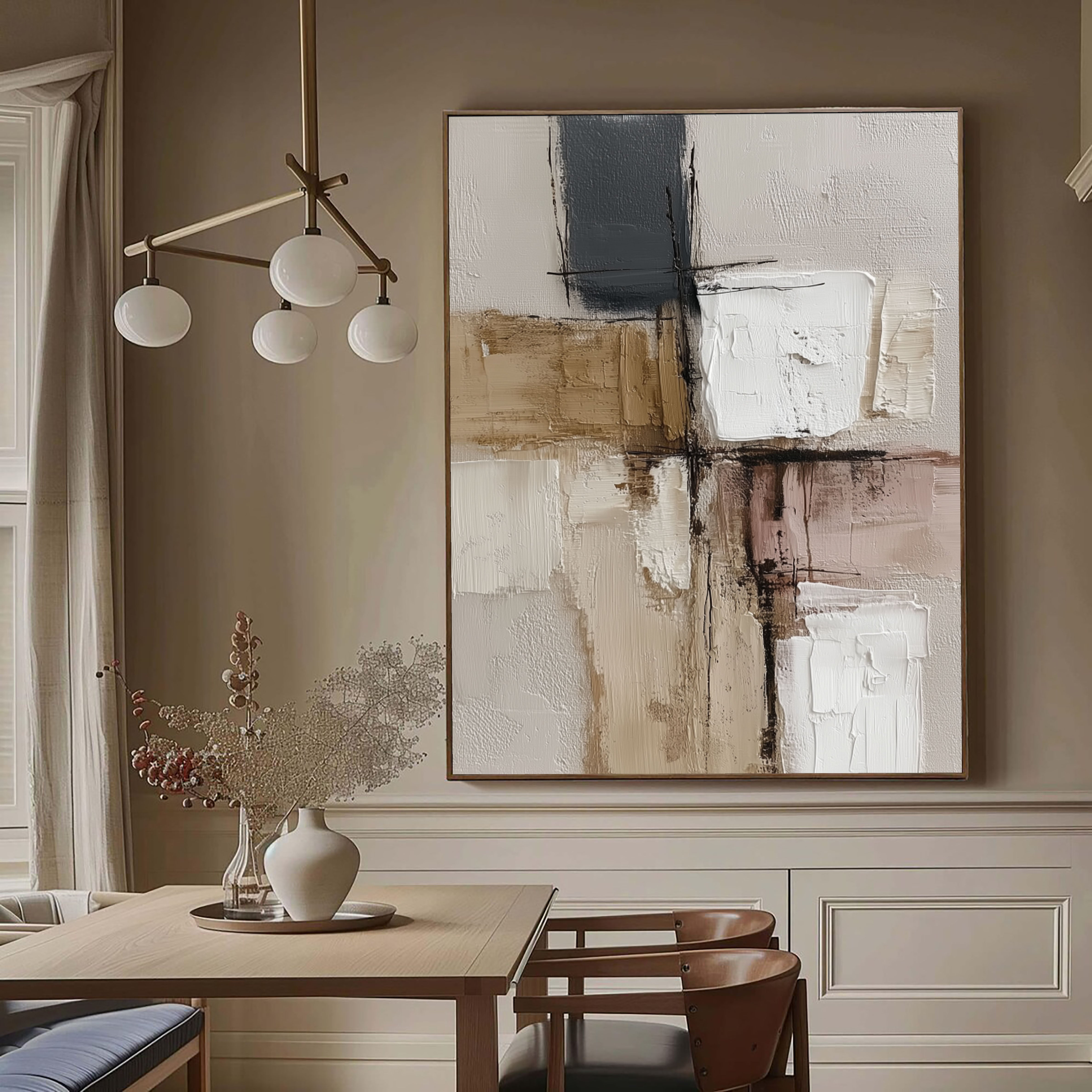 Modern Abstract Balance | Earth Tones