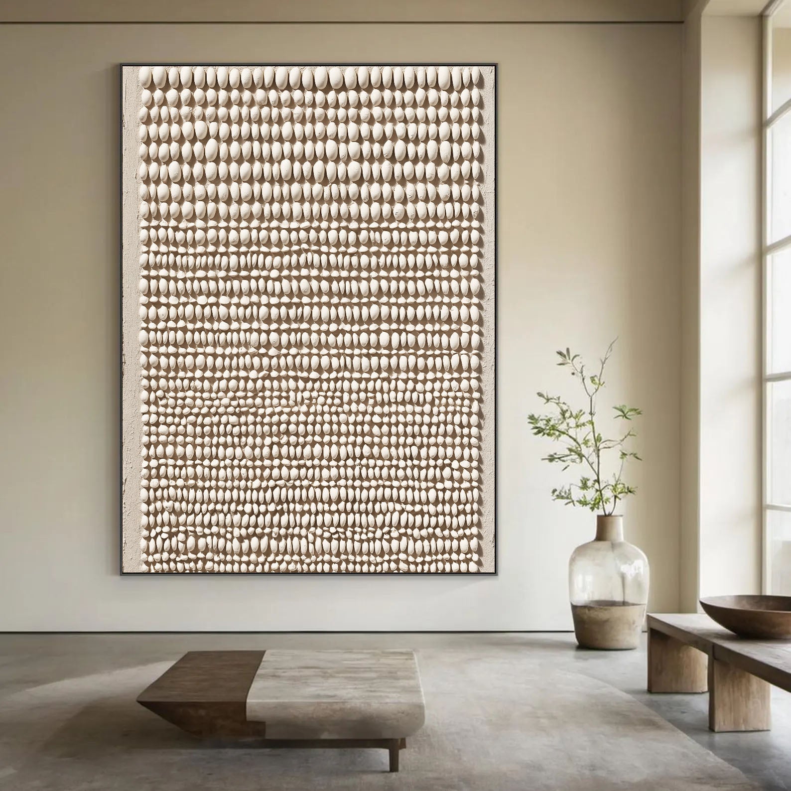 Textured Beige Rhythm | Neutral Pattern