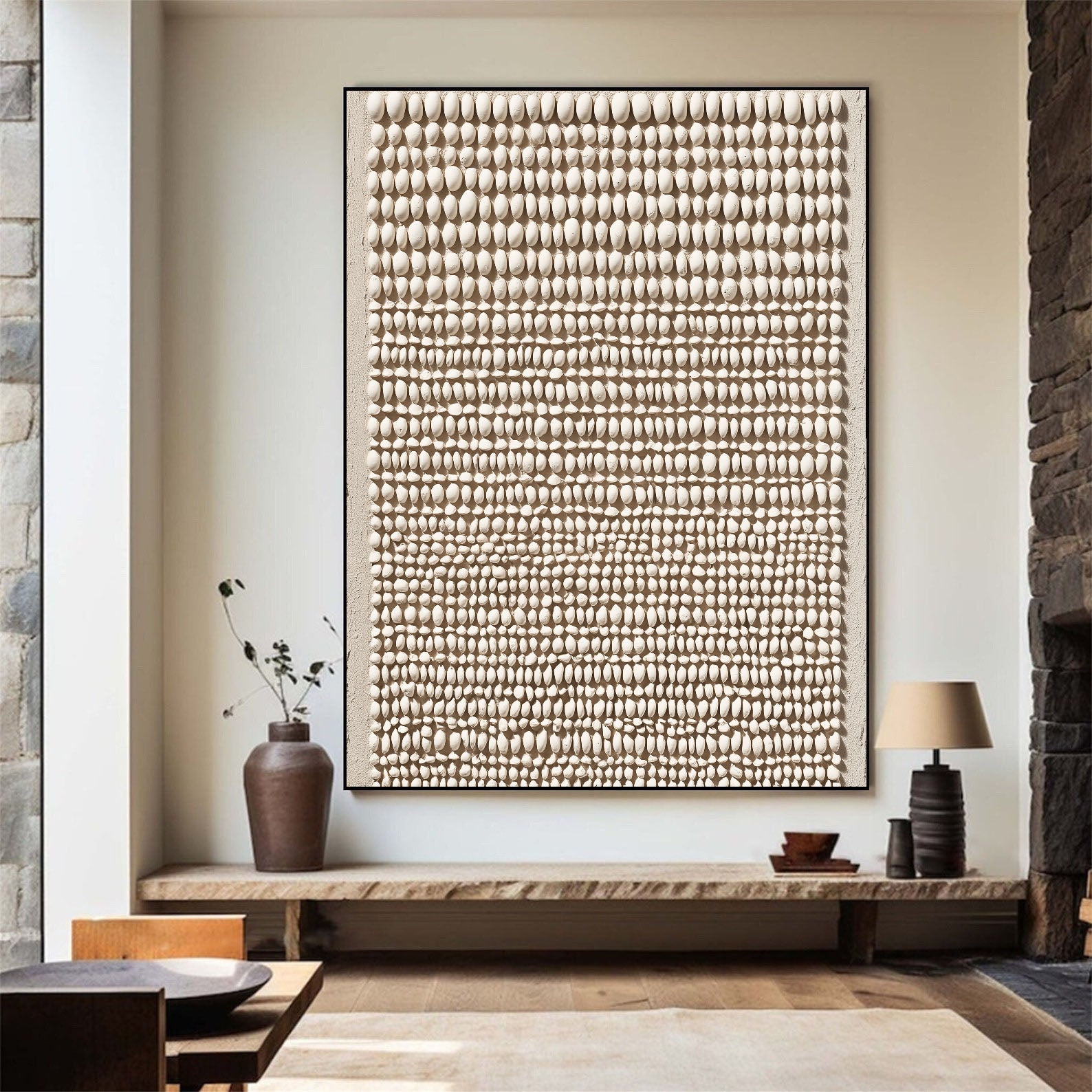 Textured Beige Rhythm | Neutral Pattern