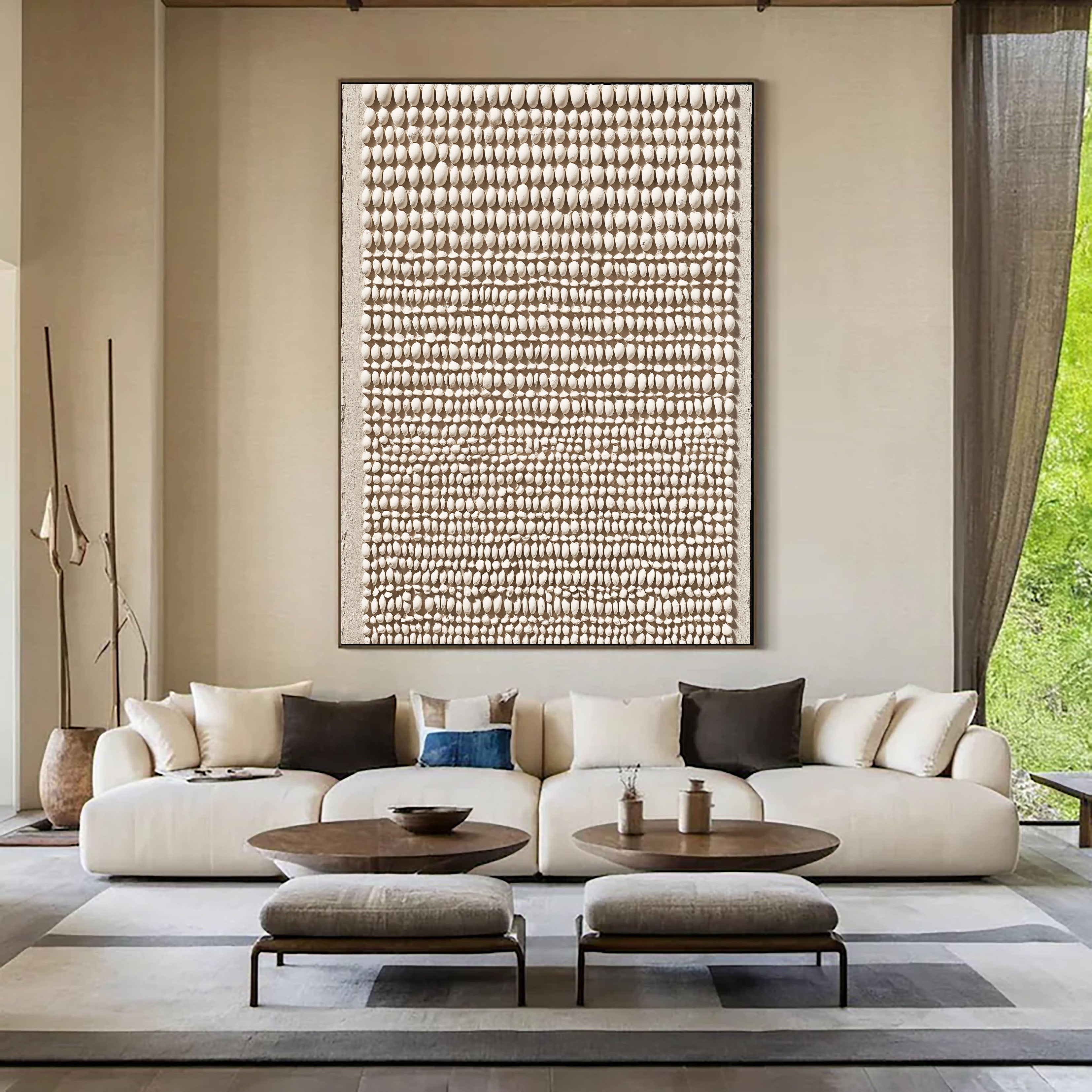 Textured Beige Rhythm | Neutral Pattern