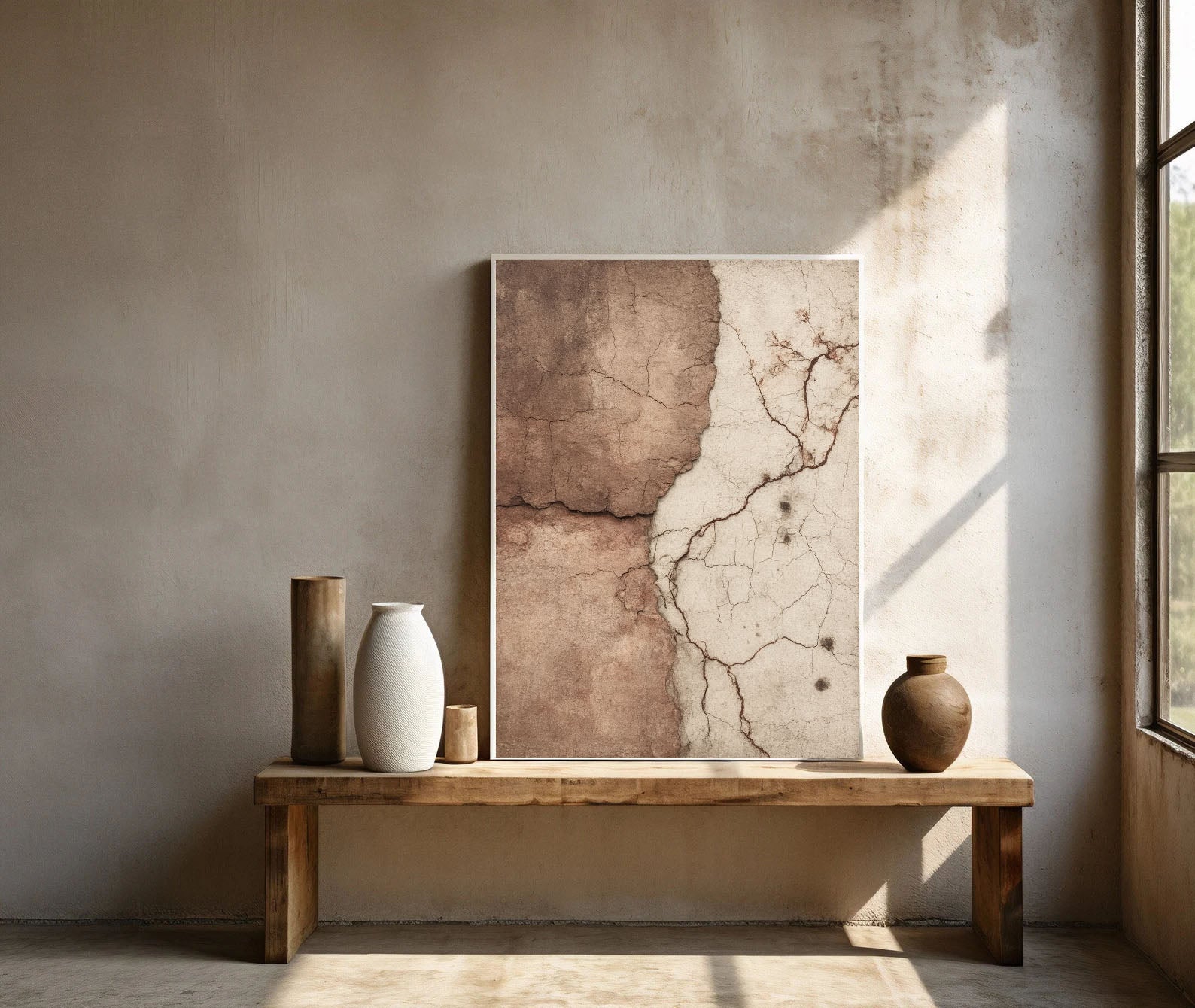 Textured Crackle Sophistication | Earthy Tones