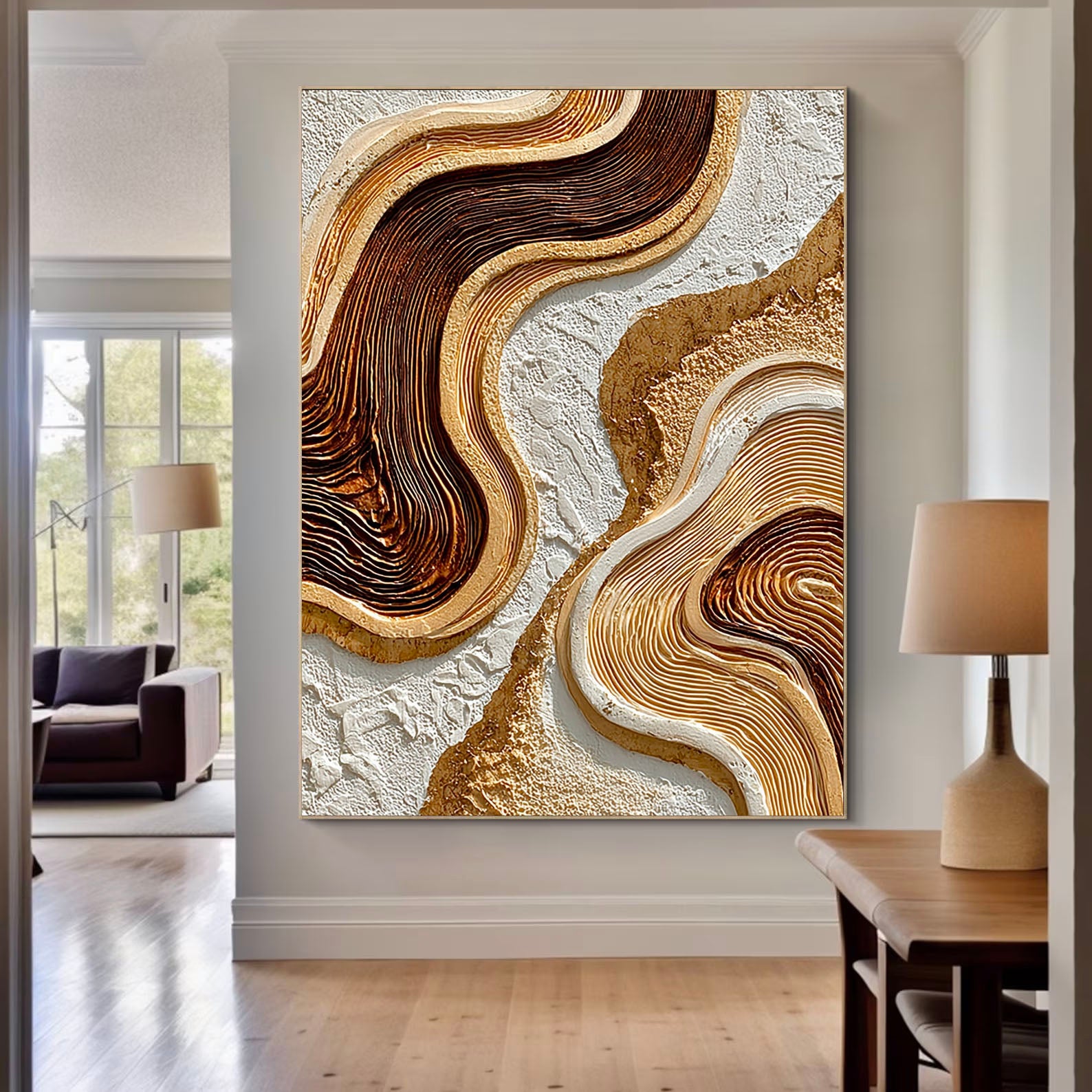 Textured Wave Opulence | Vergoldete Welle
