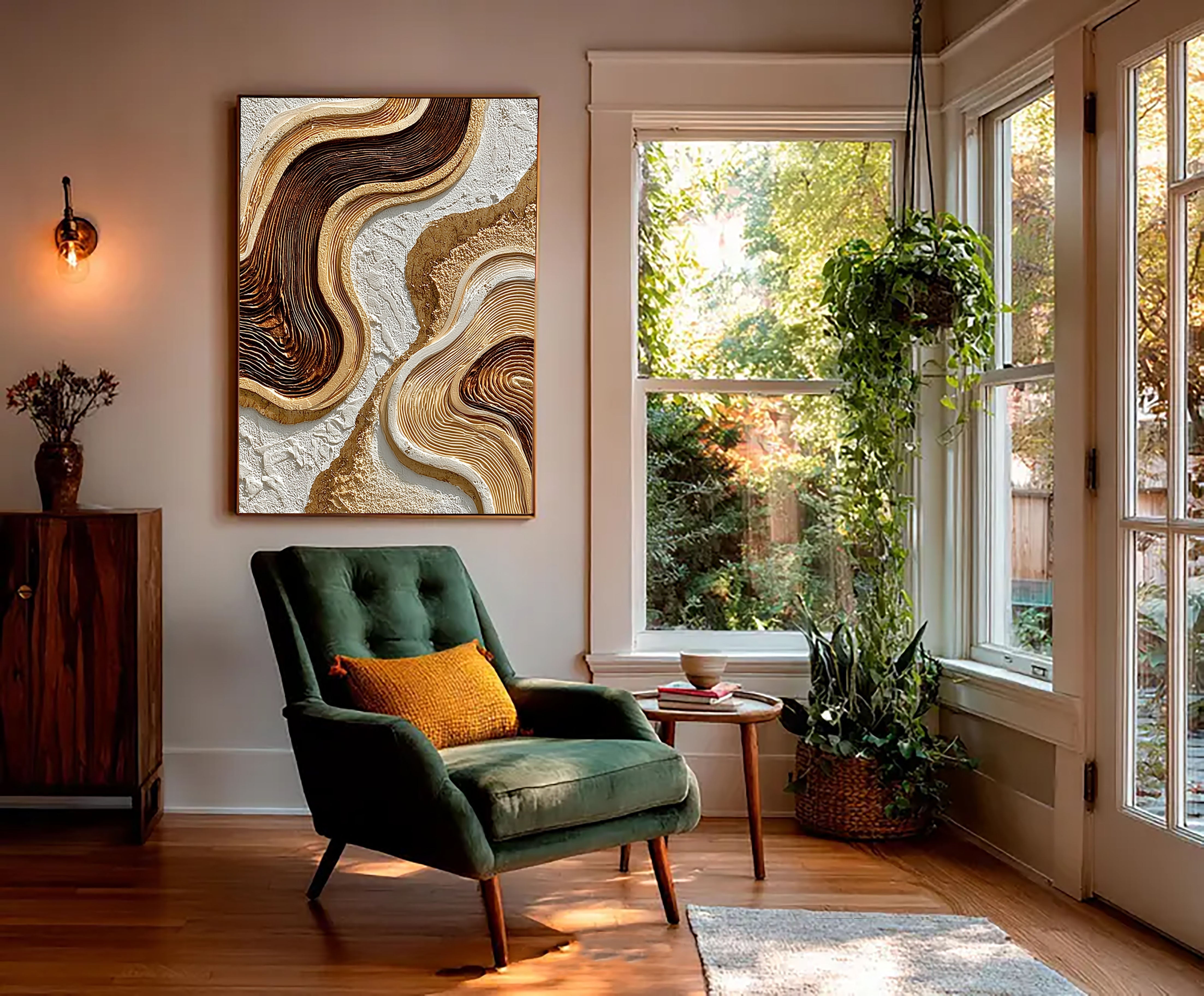 Textured Wave Opulence | Vergoldete Welle