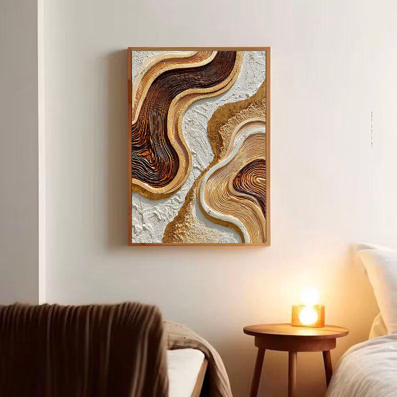 Textured Wave Opulence | Vergoldete Welle