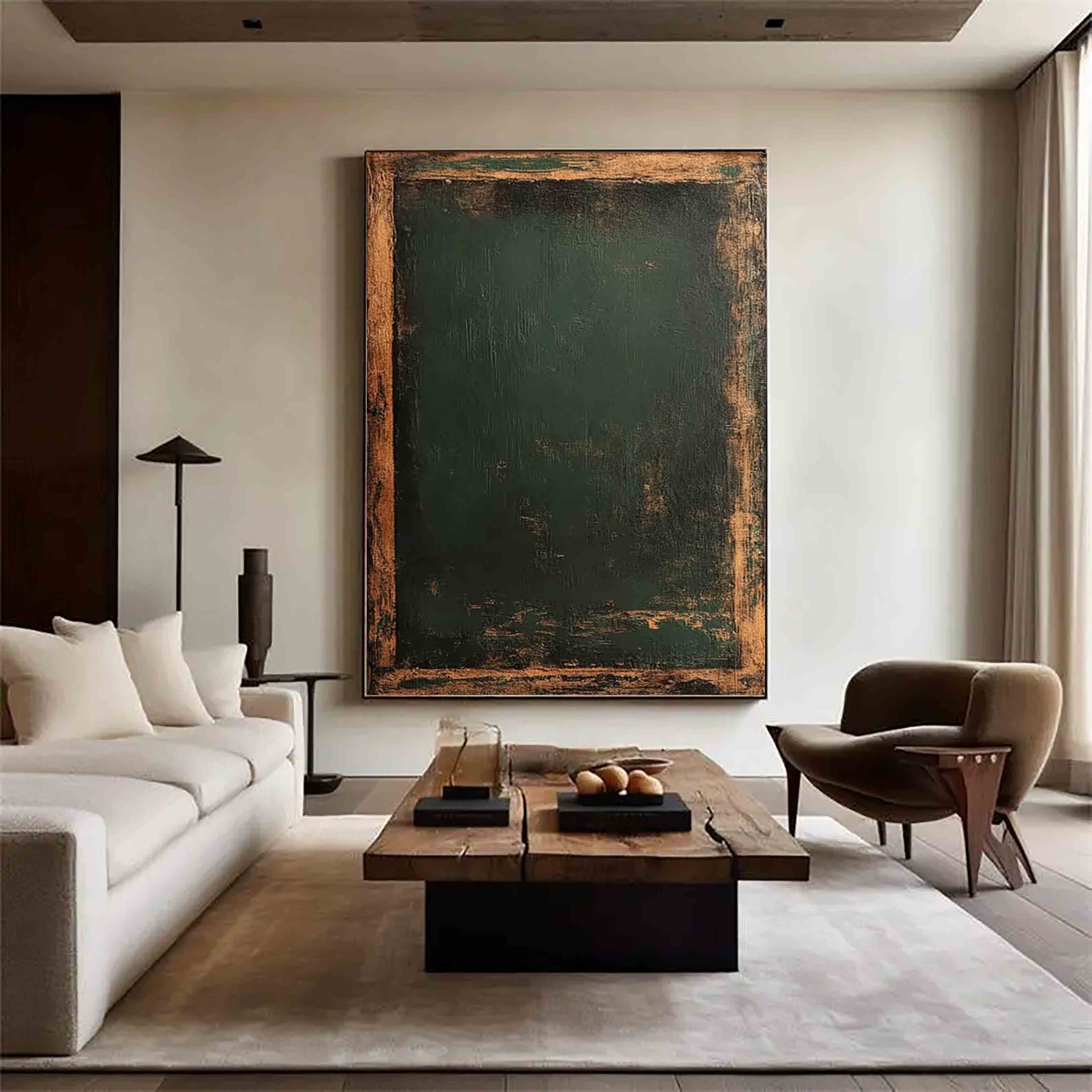 Rustic Framed Patina | Deep Green