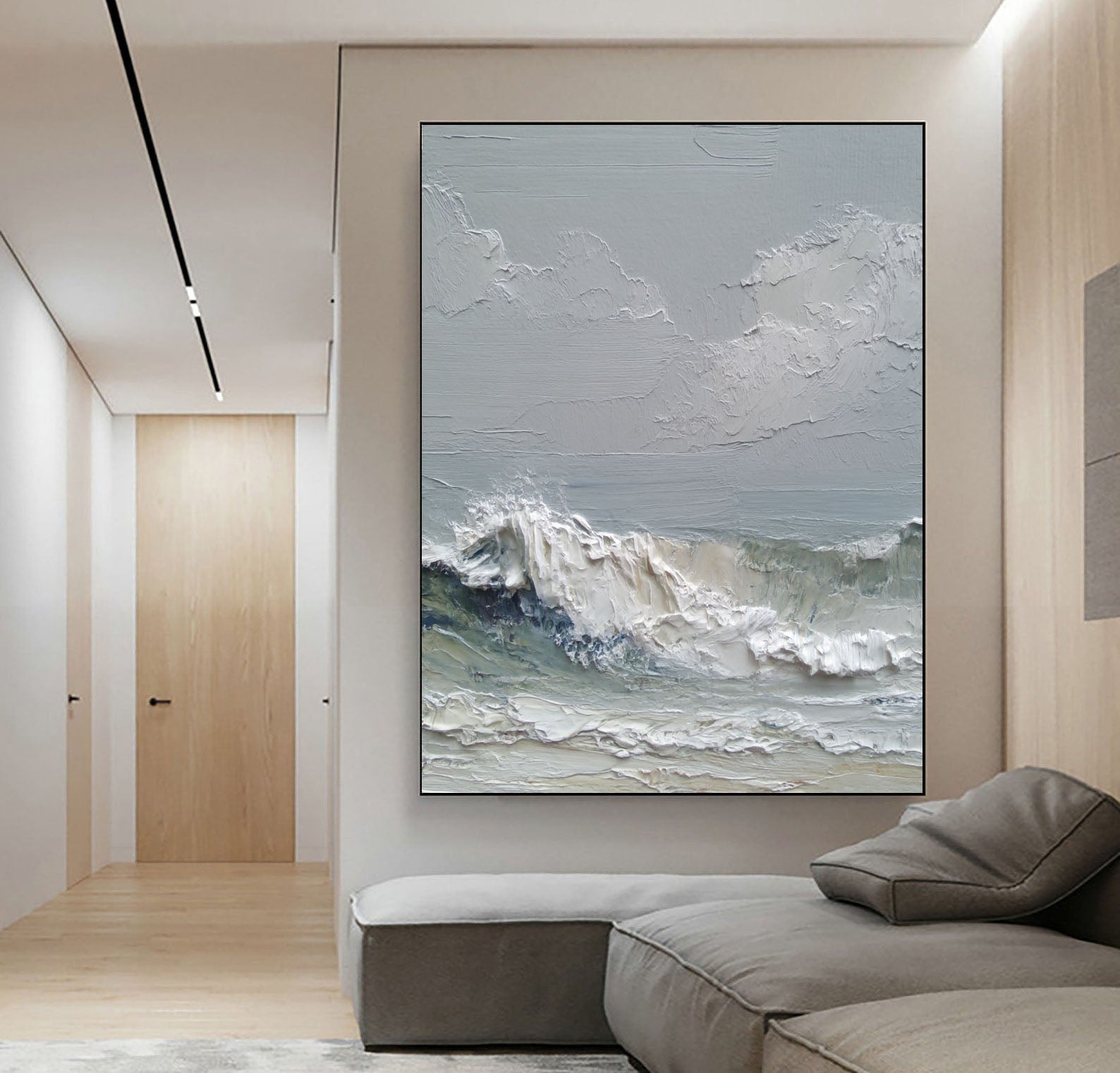 Textured Coastal Dynamism | Blue Wave