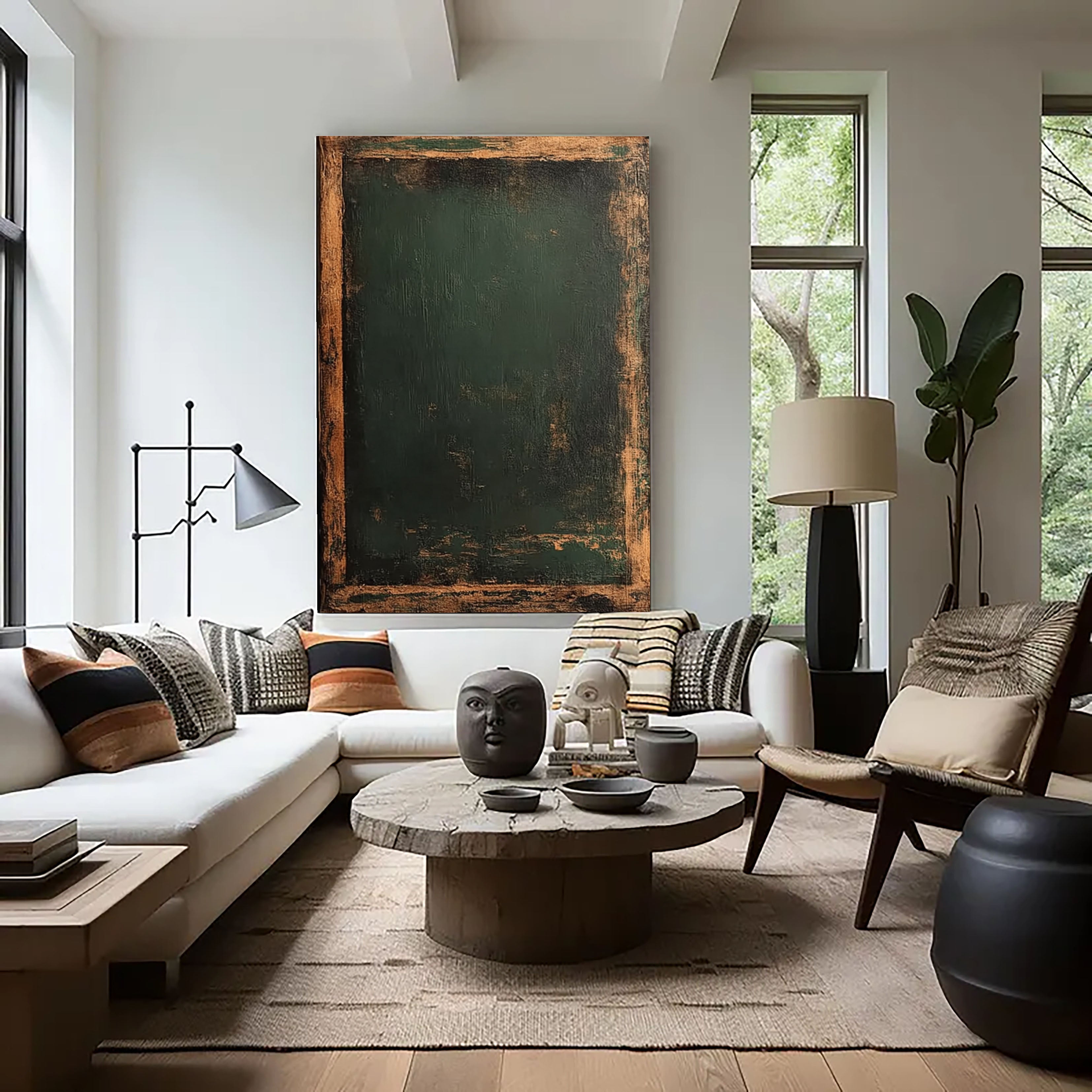 Rustic Framed Patina | Deep Green
