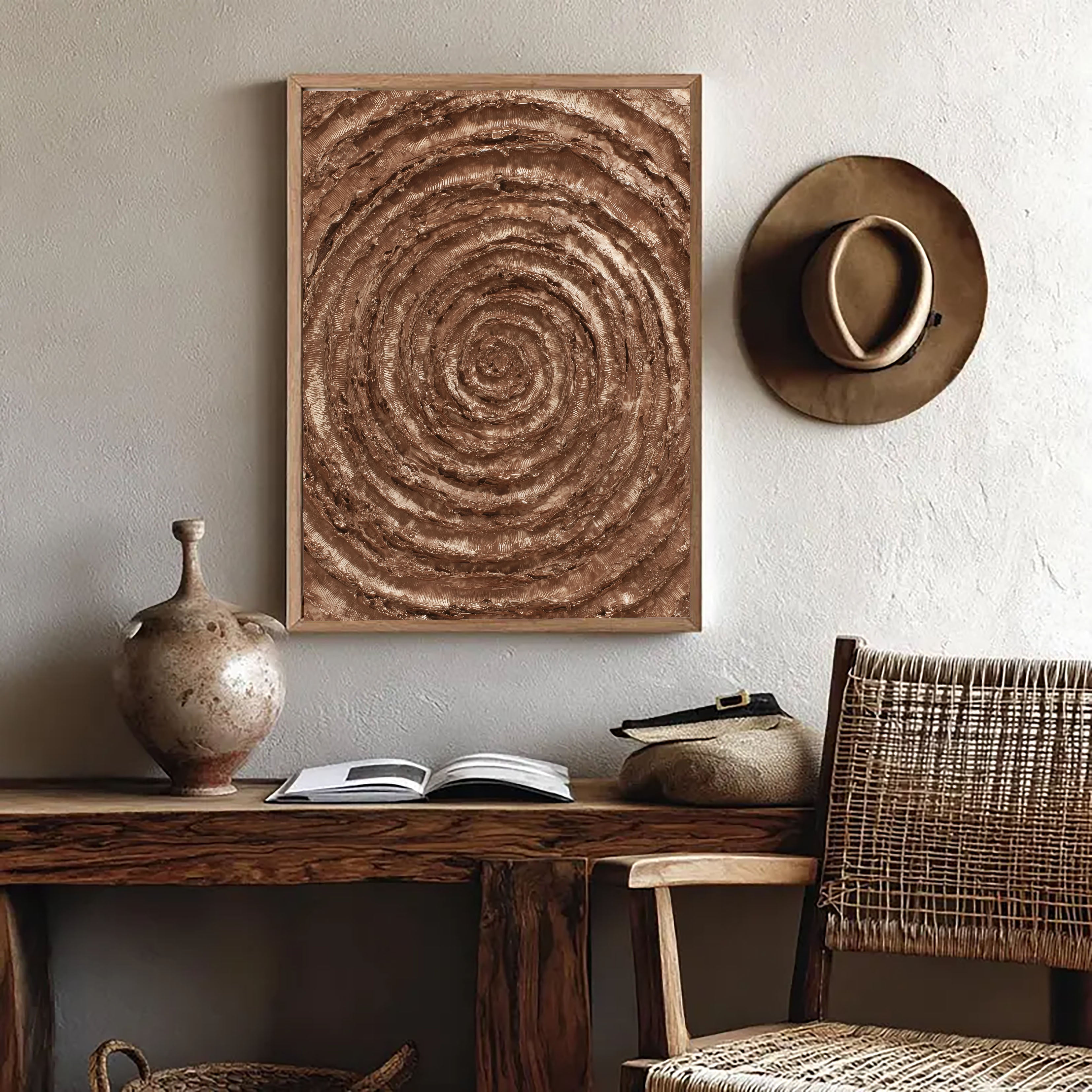 Textured Spiral Opulence | Bronze Whorl