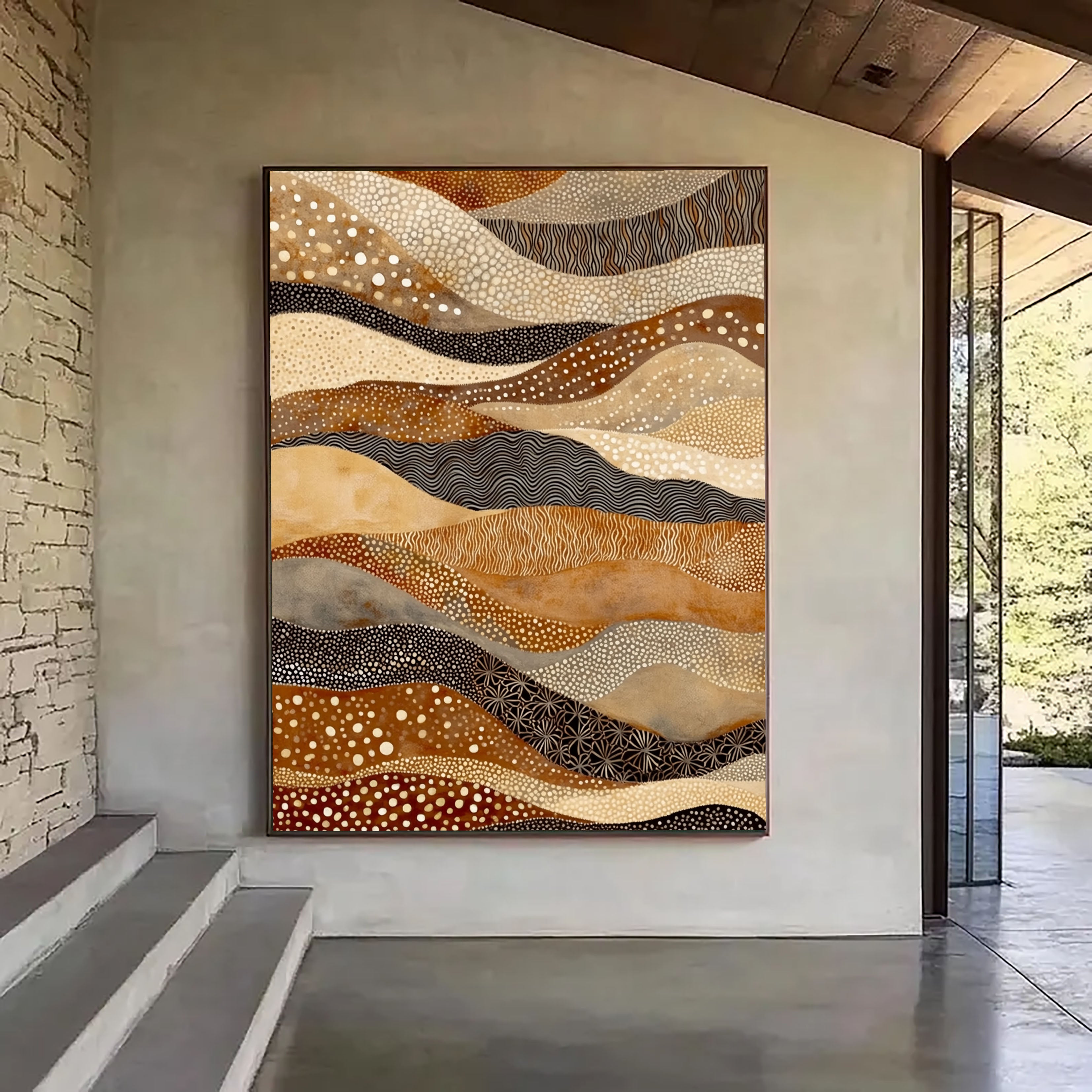 Textured Wave Layers | Terracotta Ivory