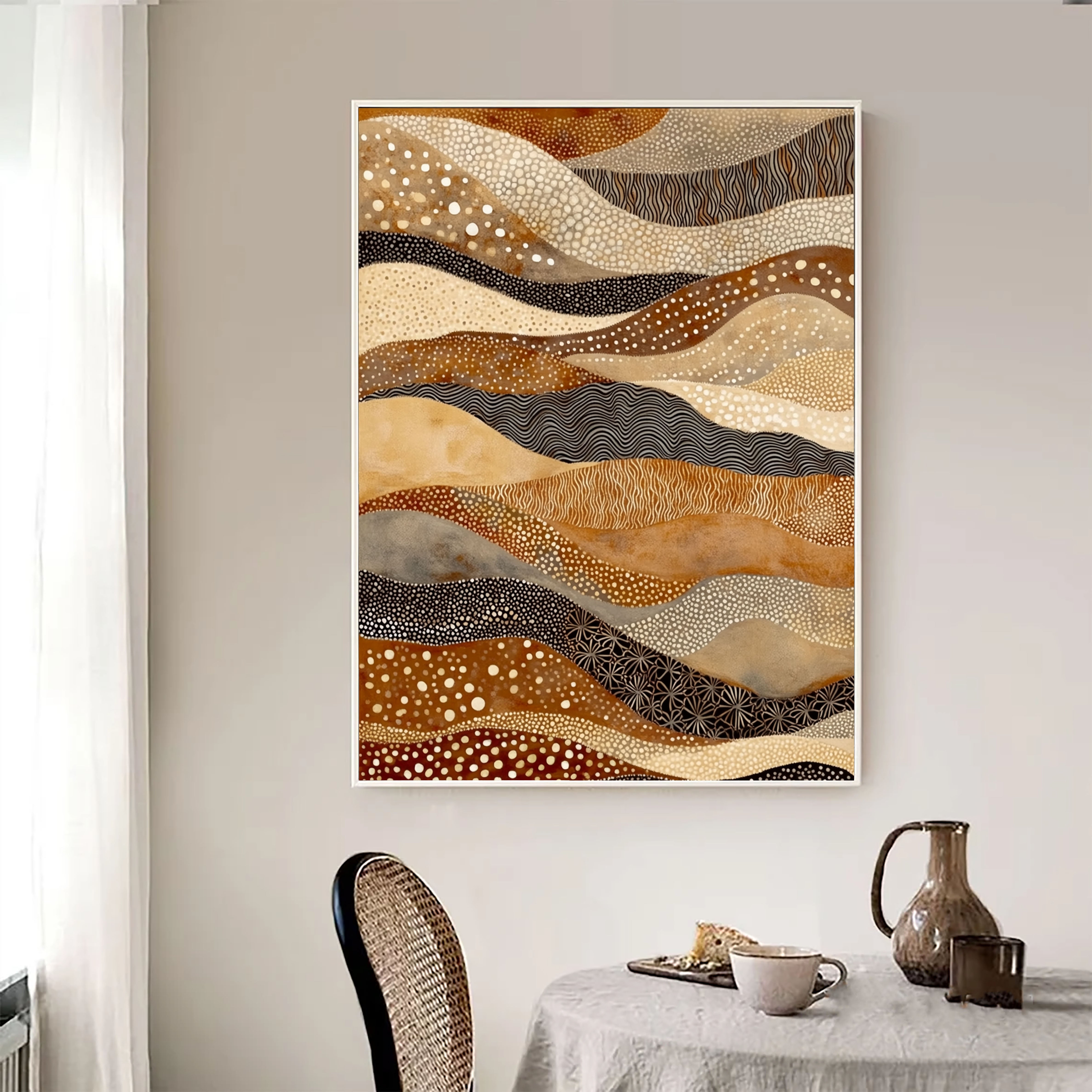 Textured Wave Layers | Terracotta Ivory