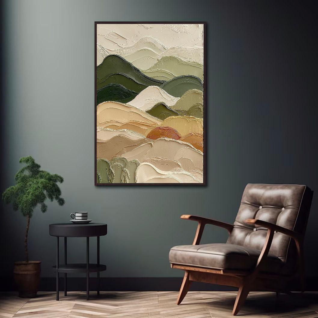 Textured Mountain Elegance | Earth Tone