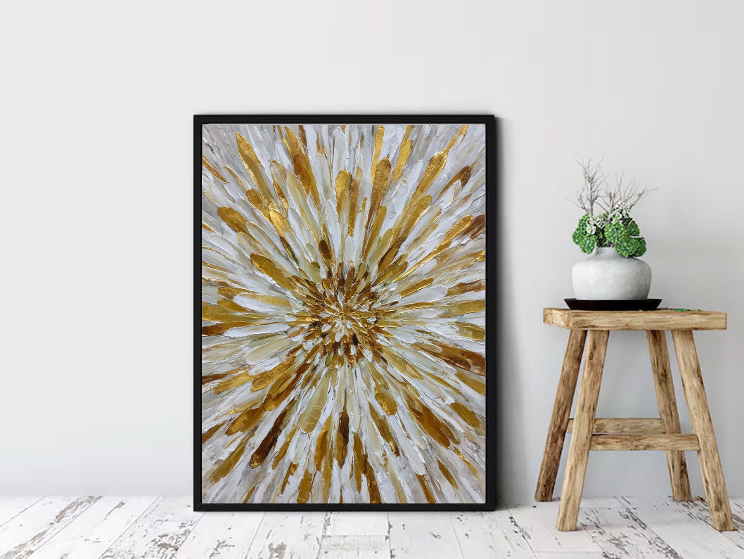 Textured Petal Opulence | Gilded Bloom