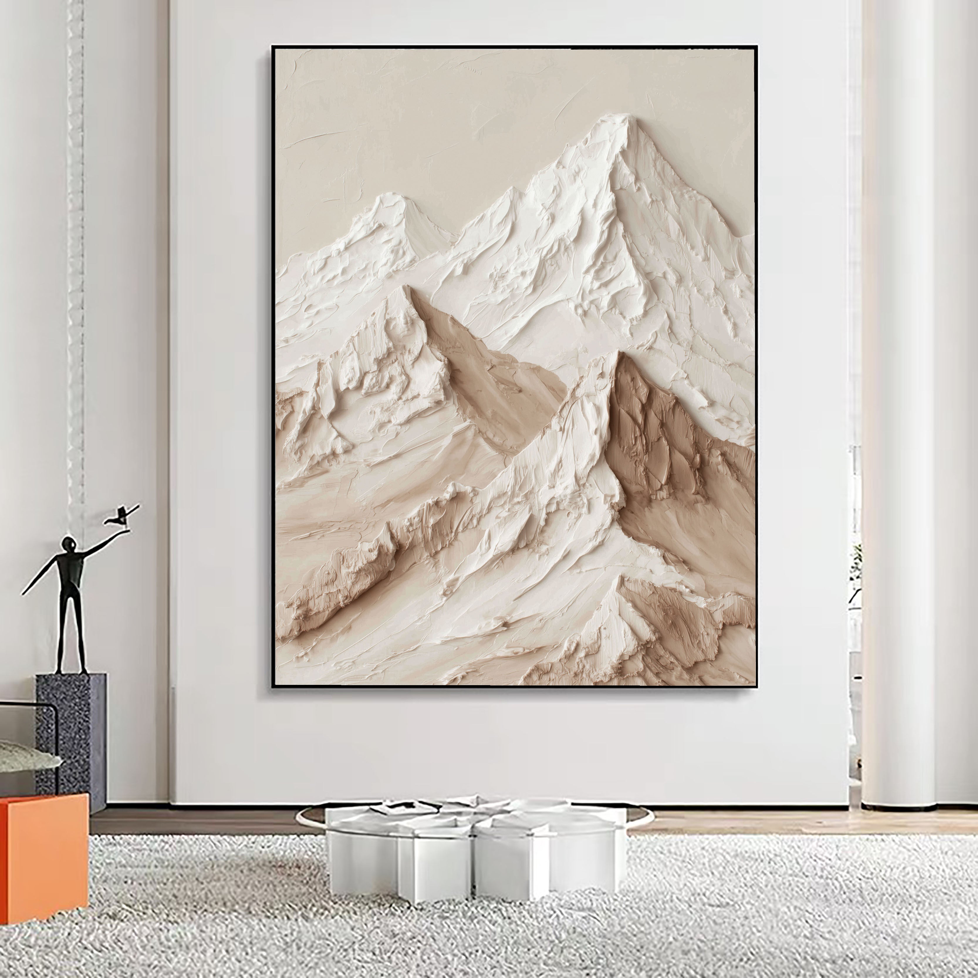 Textured Mountain Grandeur | Beige Peak