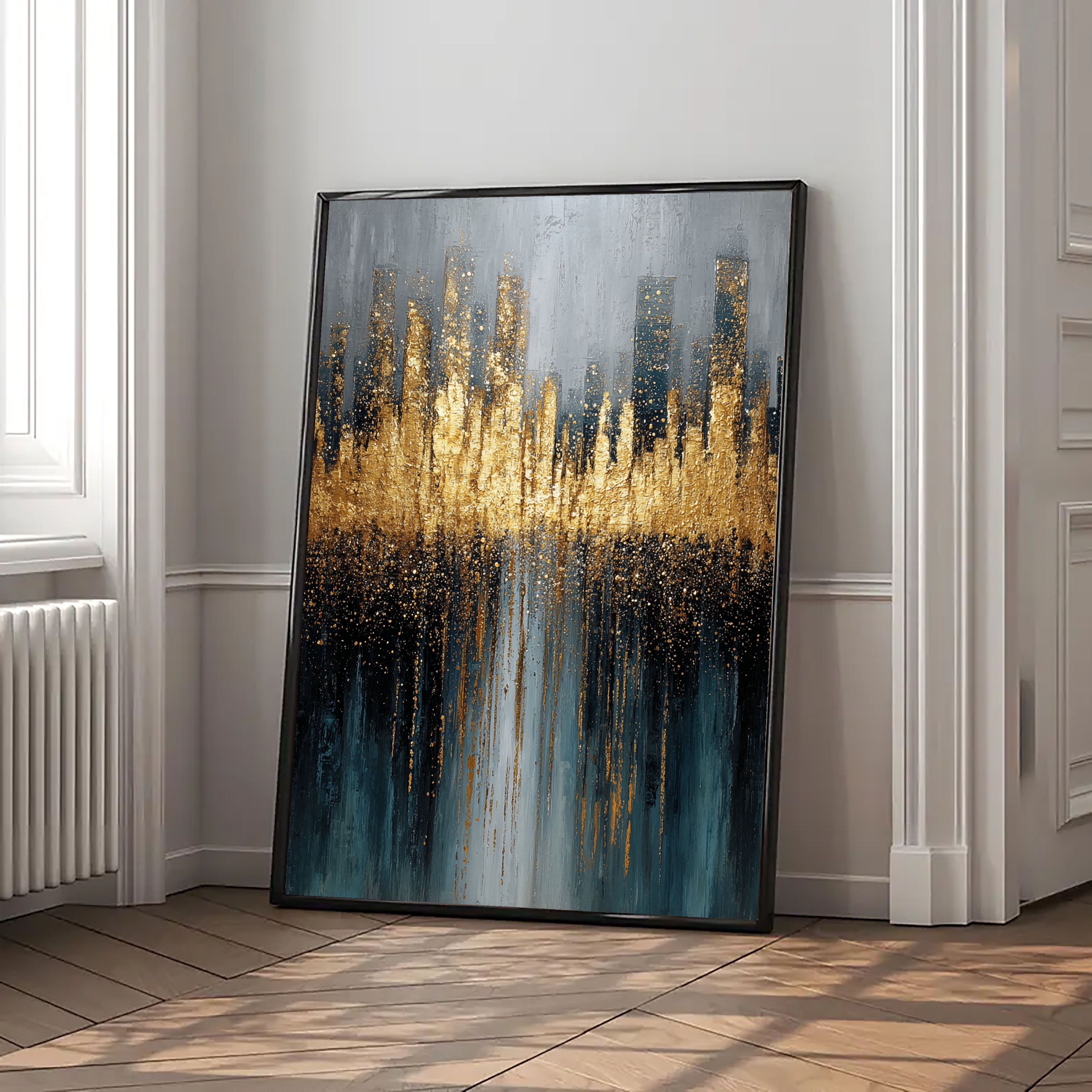 Textured Urban Opulence | Gilded Skyline