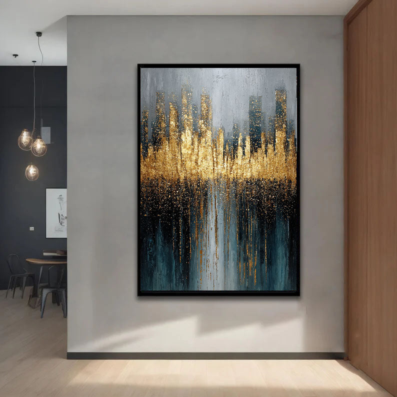 Textured Urban Opulence | Gilded Skyline