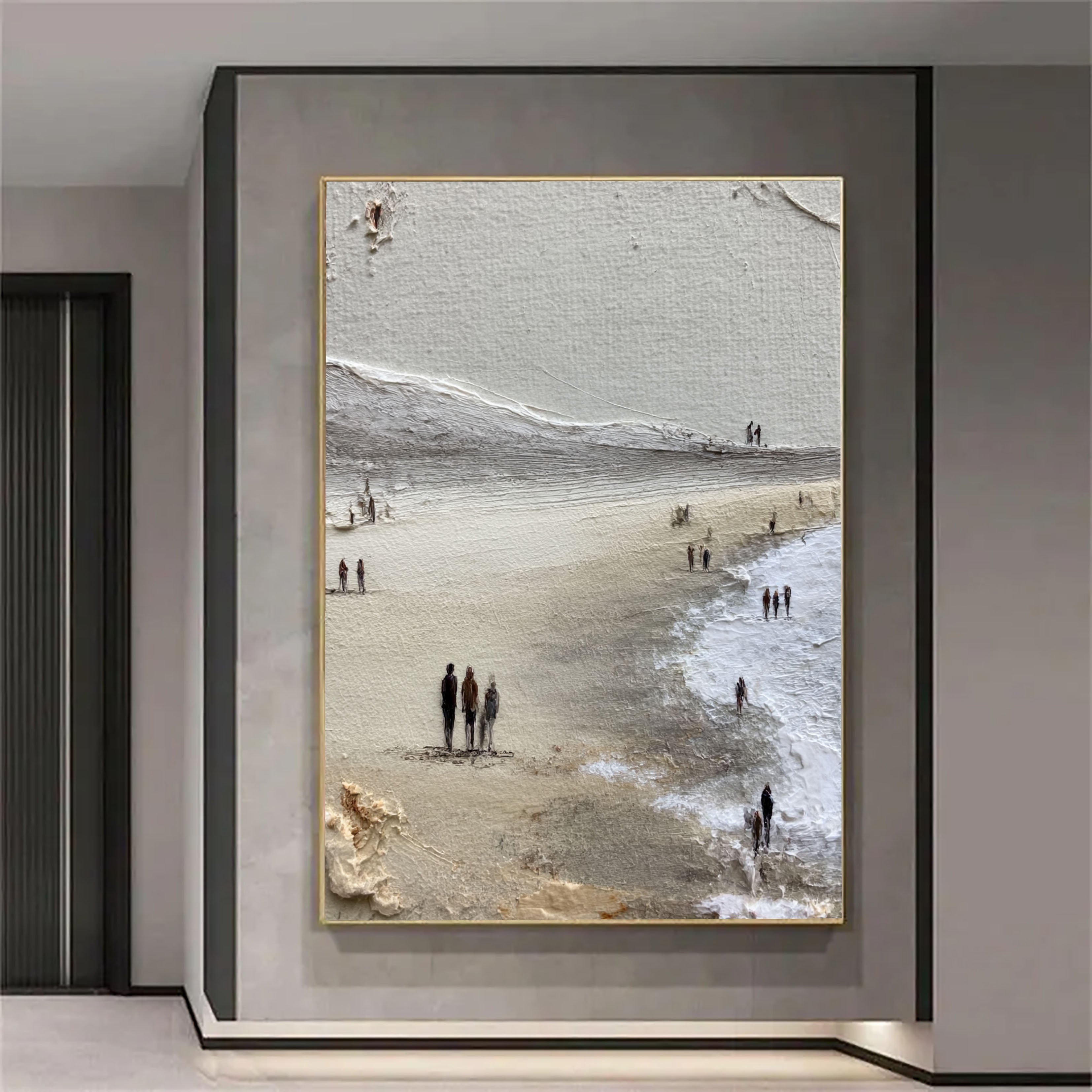 Textured Coastal Harmony | Beige Shore