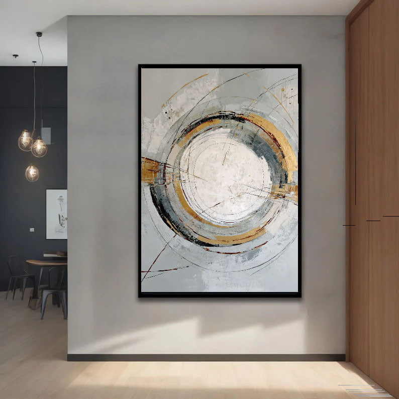 Strukturierte Zirkuläre Opulenz | Vergoldeter Ring