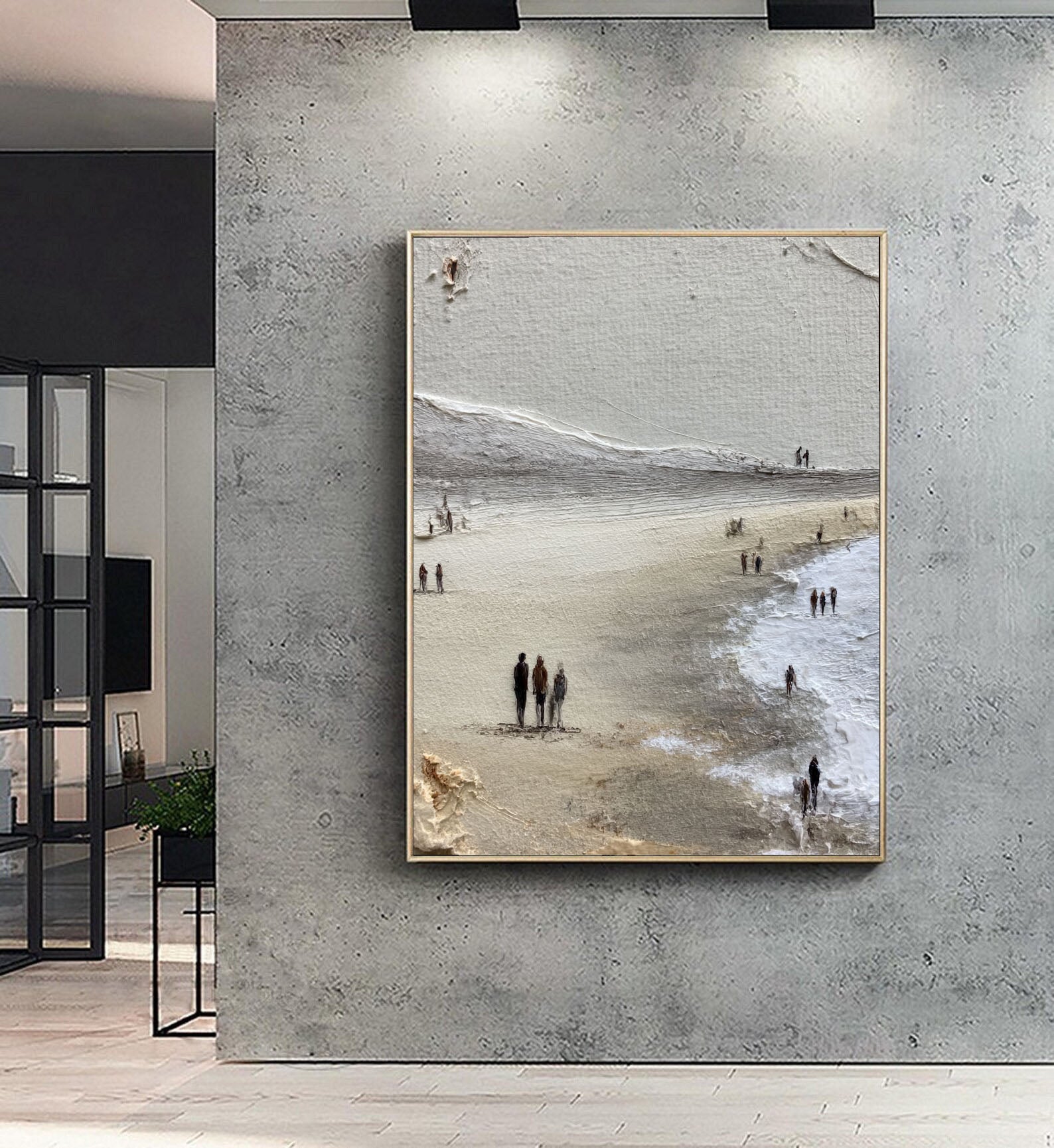 Textured Coastal Harmony | Beige Shore