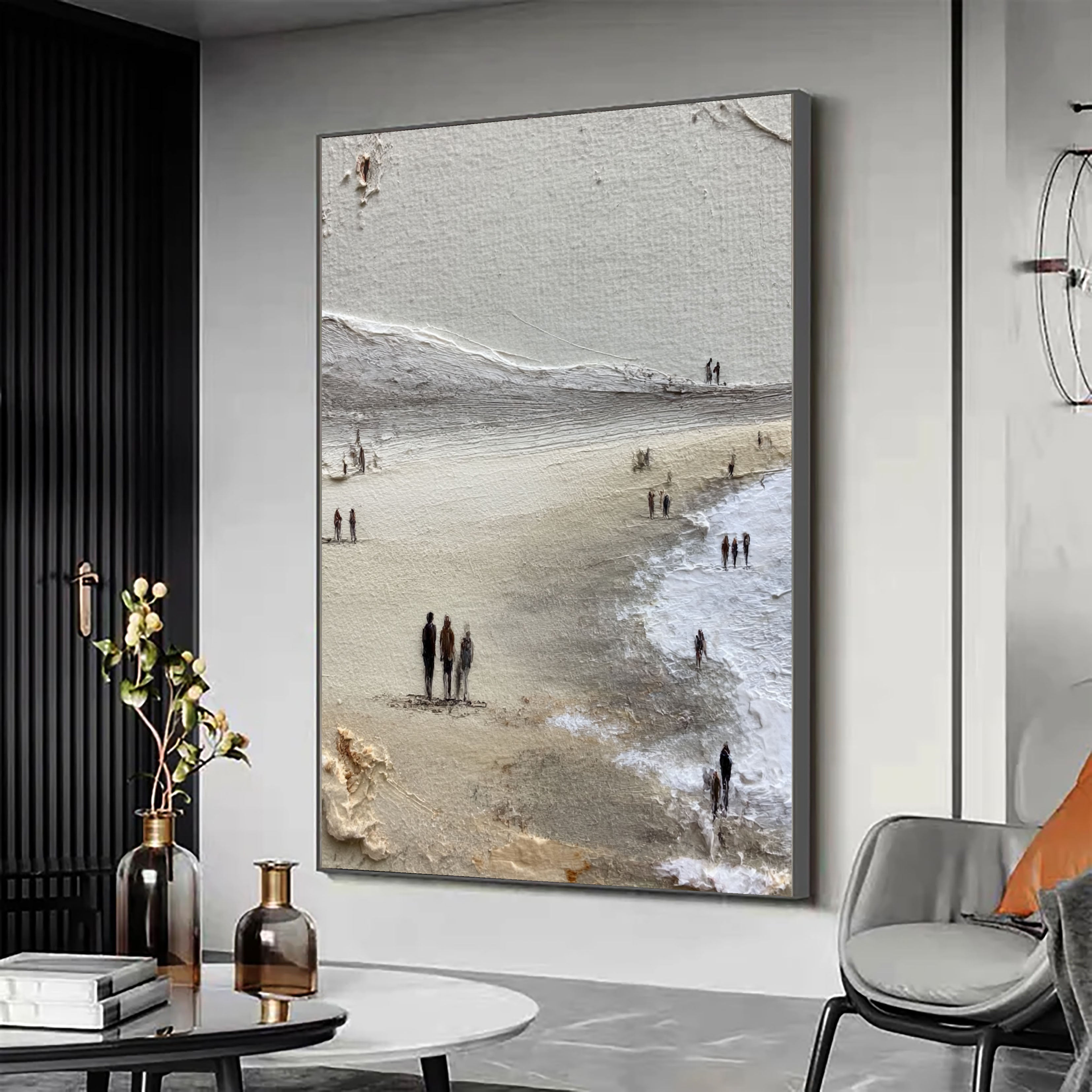 Textured Coastal Harmony | Beige Shore