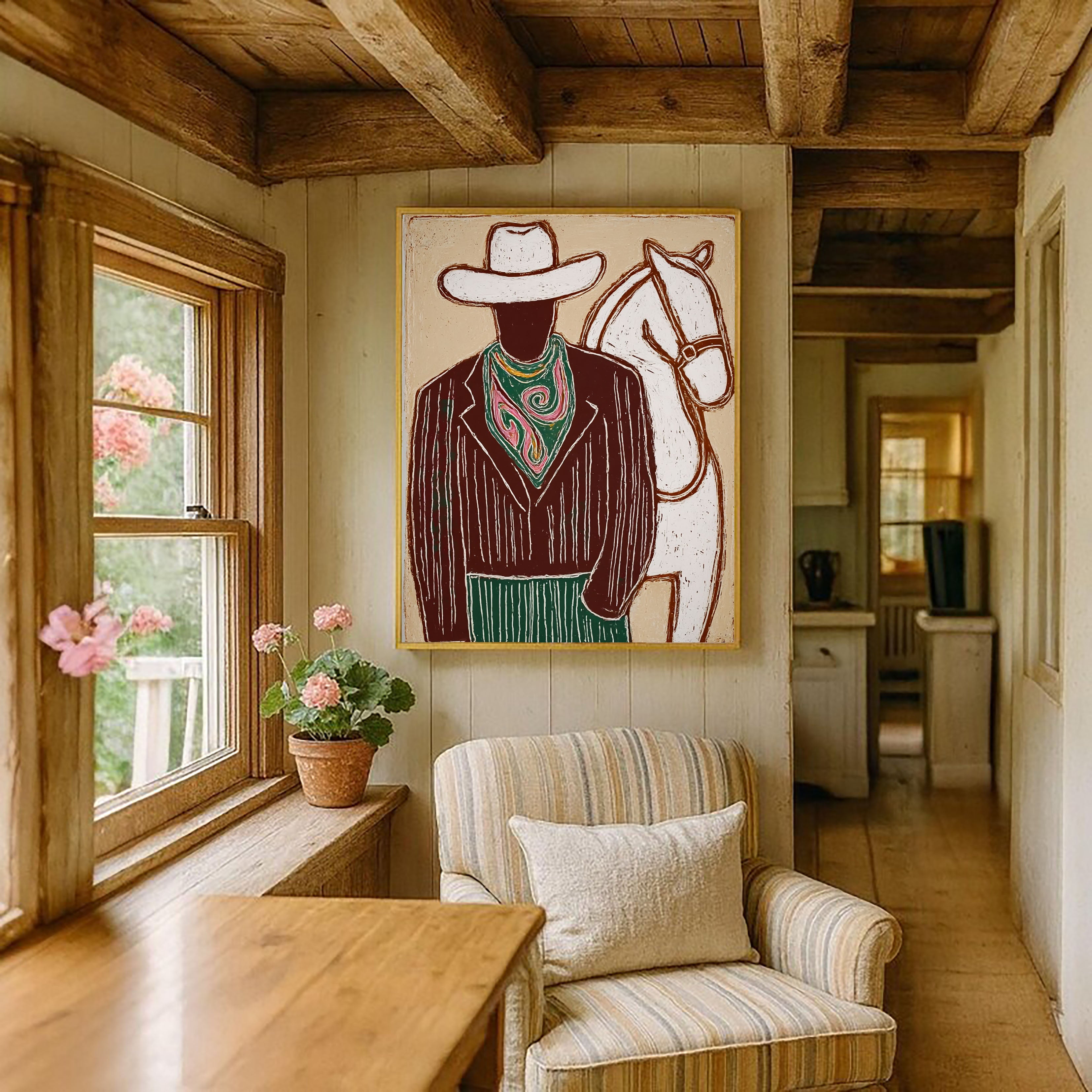 Textured Western Opulence | Cowboy Horse
