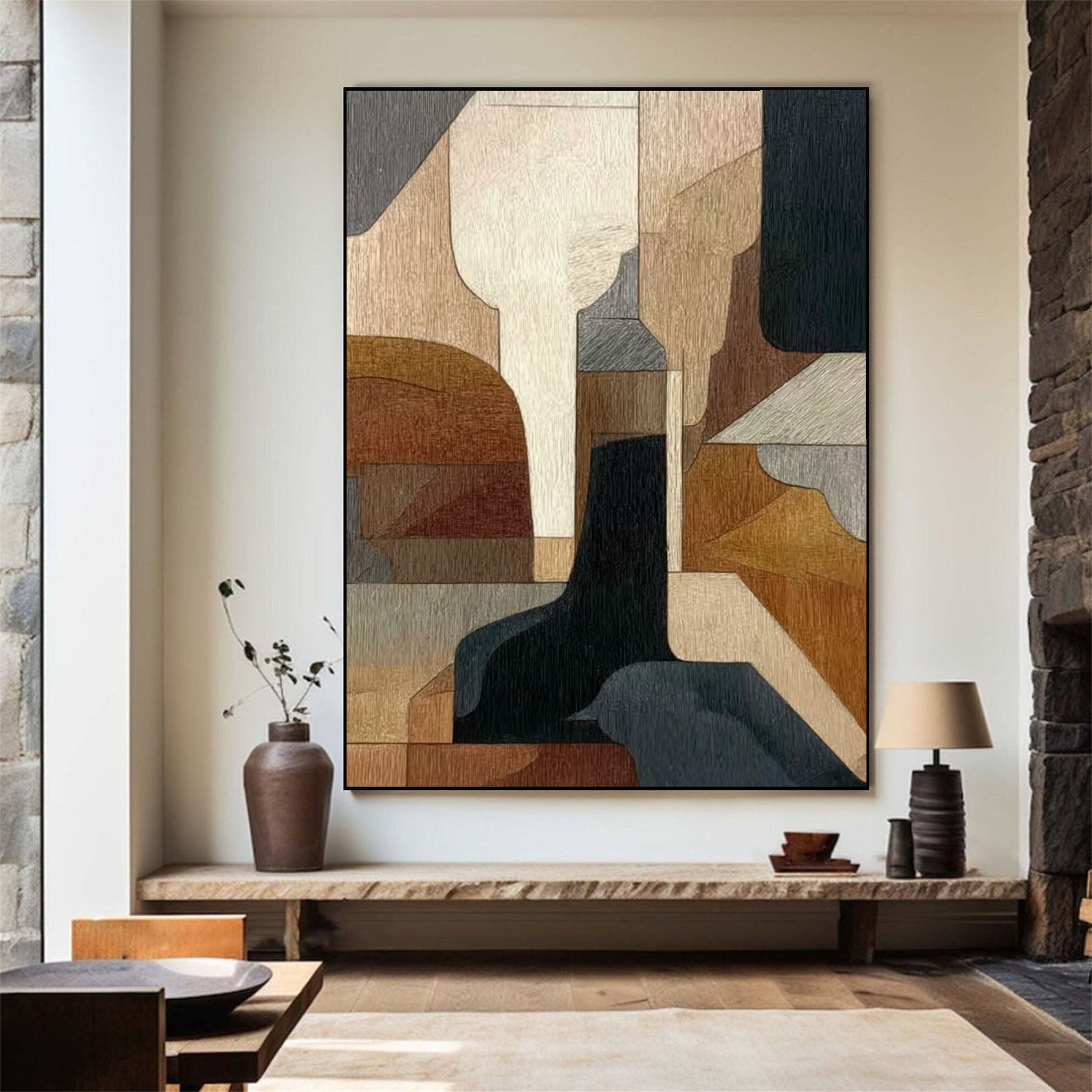 Earthy Tones Abstract | Geometric Forms