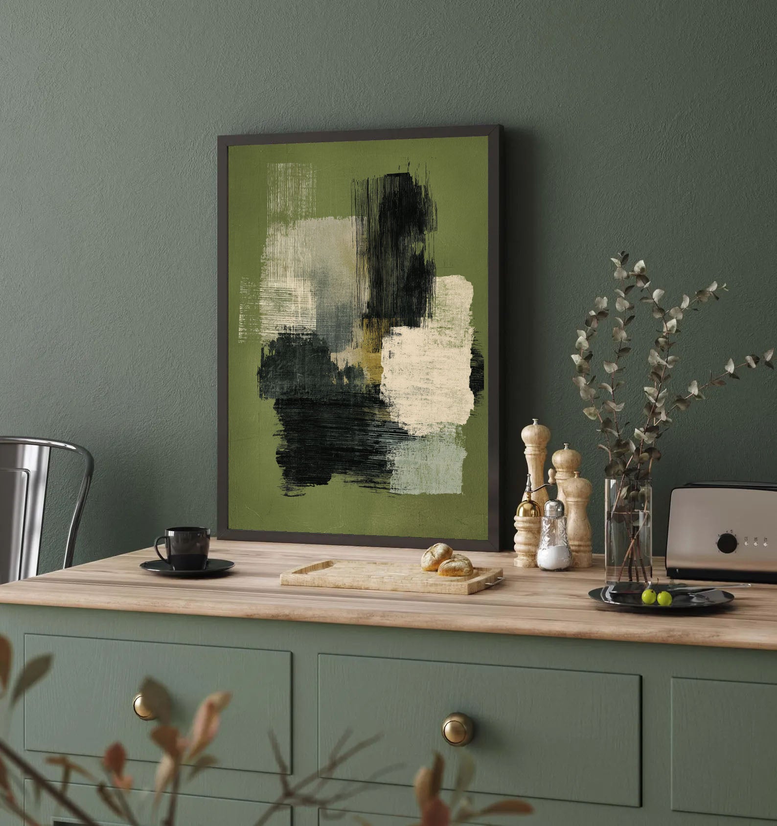 Textured Abstract Opulence | Green Blend