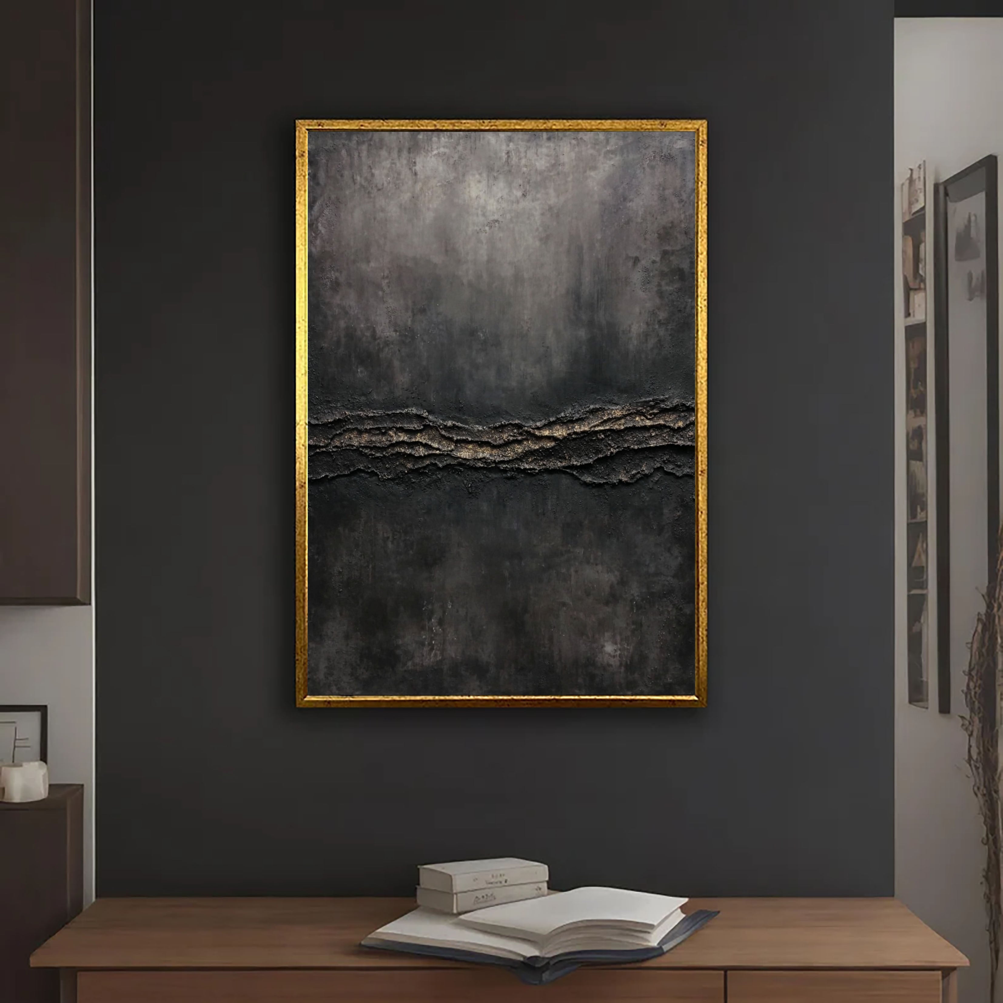 Textured Luxe Opulence | Black Gold