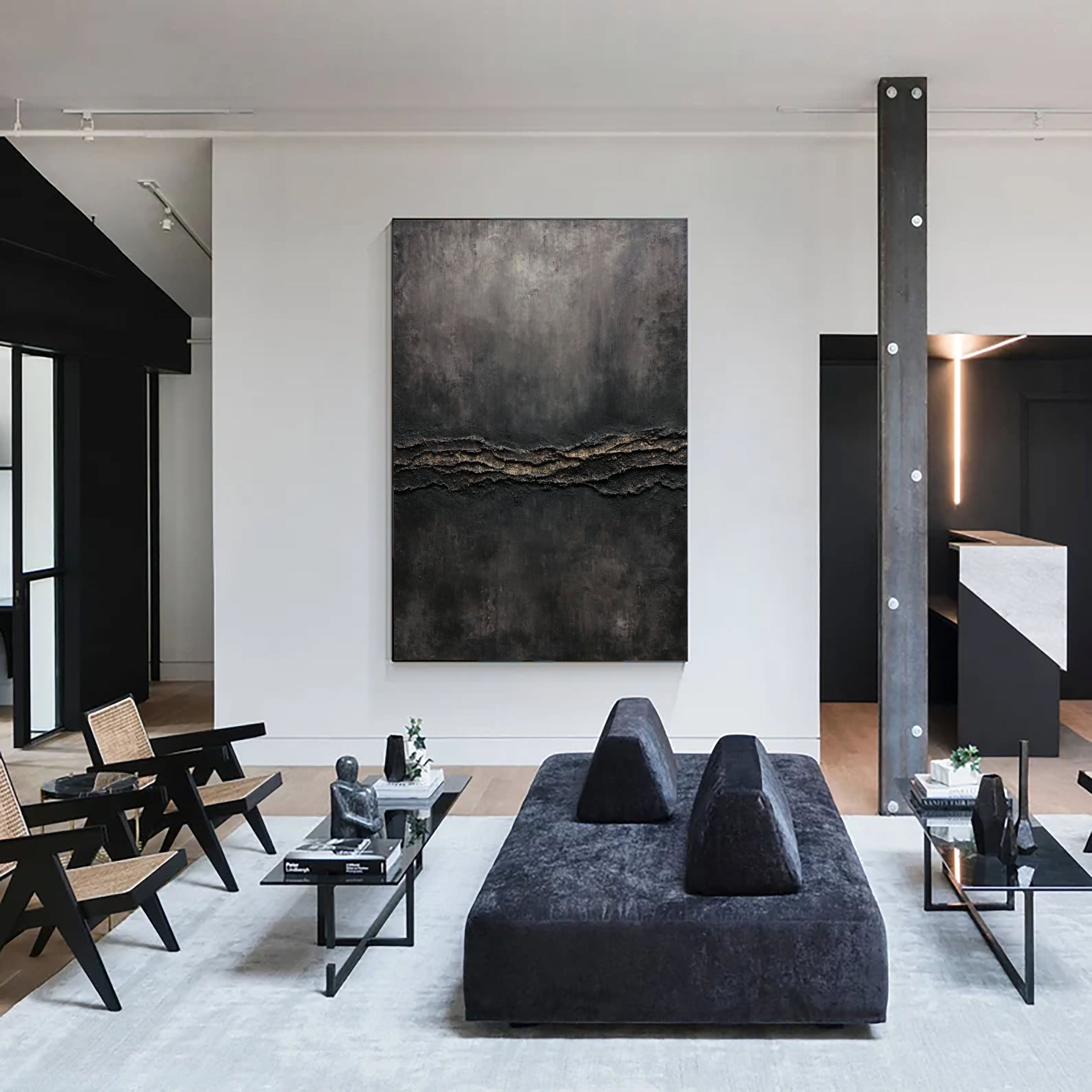 Textured Luxe Opulence | Black Gold