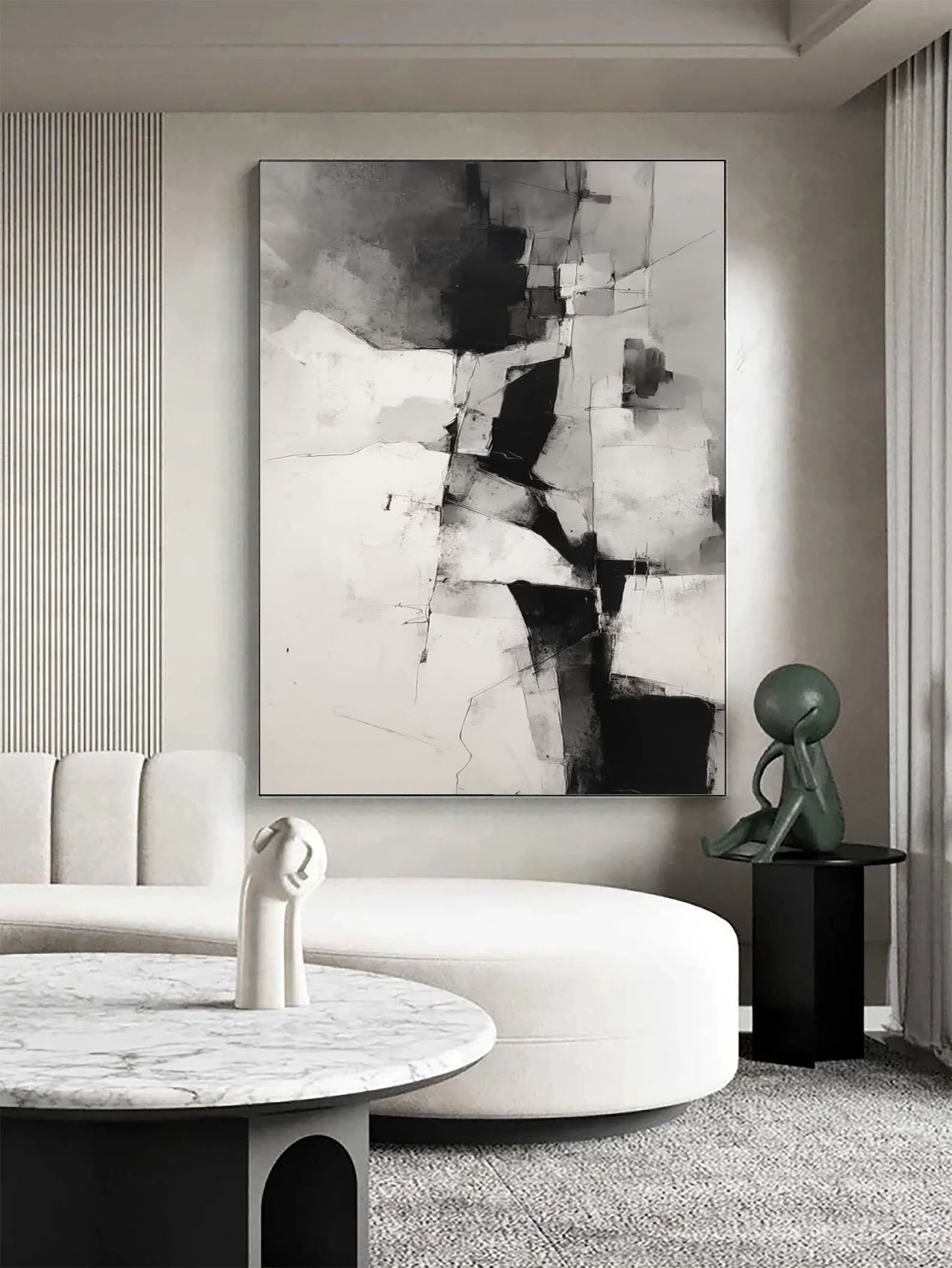 Dynamische Monochrom-Komposition | Urbane Abstraktion