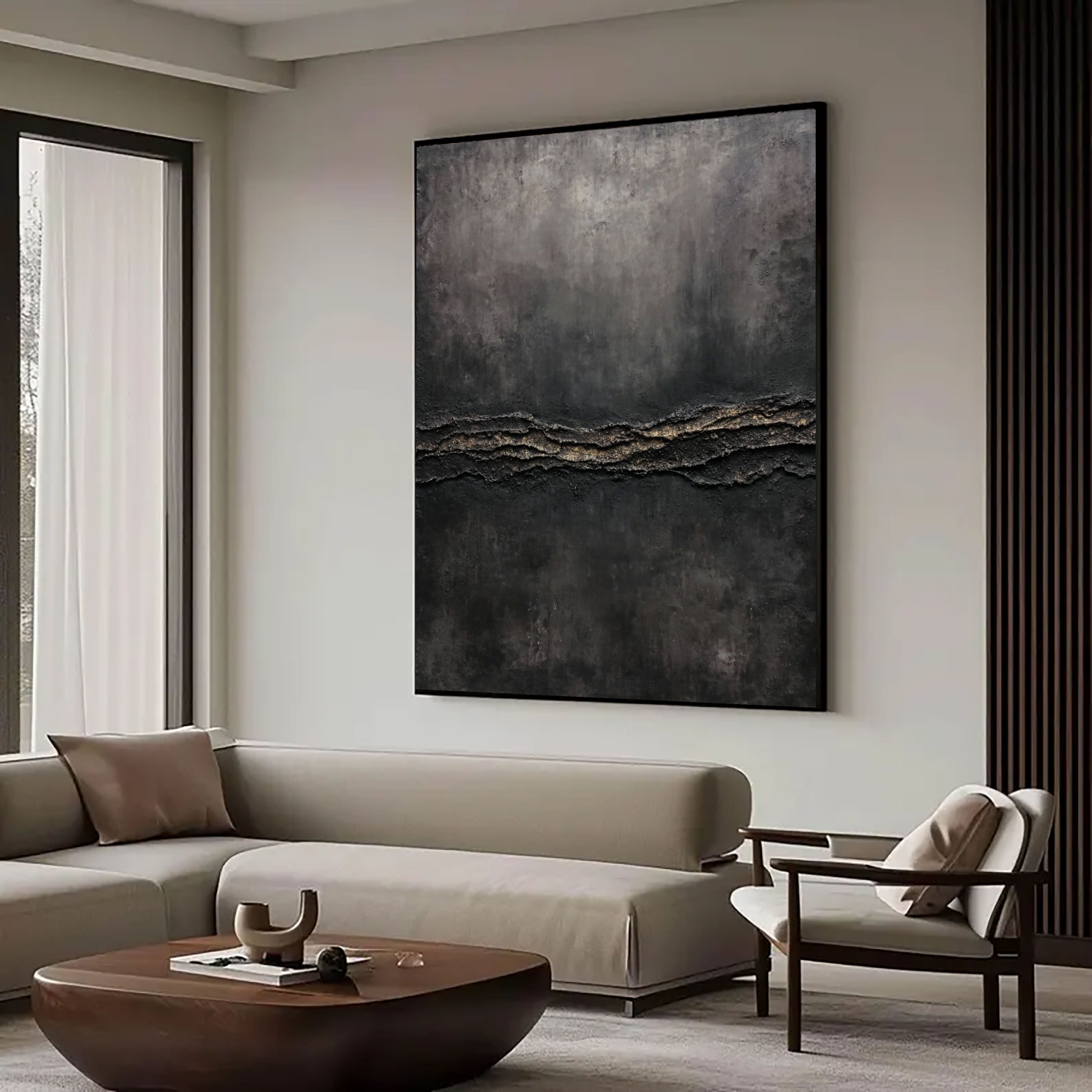 Textured Luxe Opulence | Black Gold