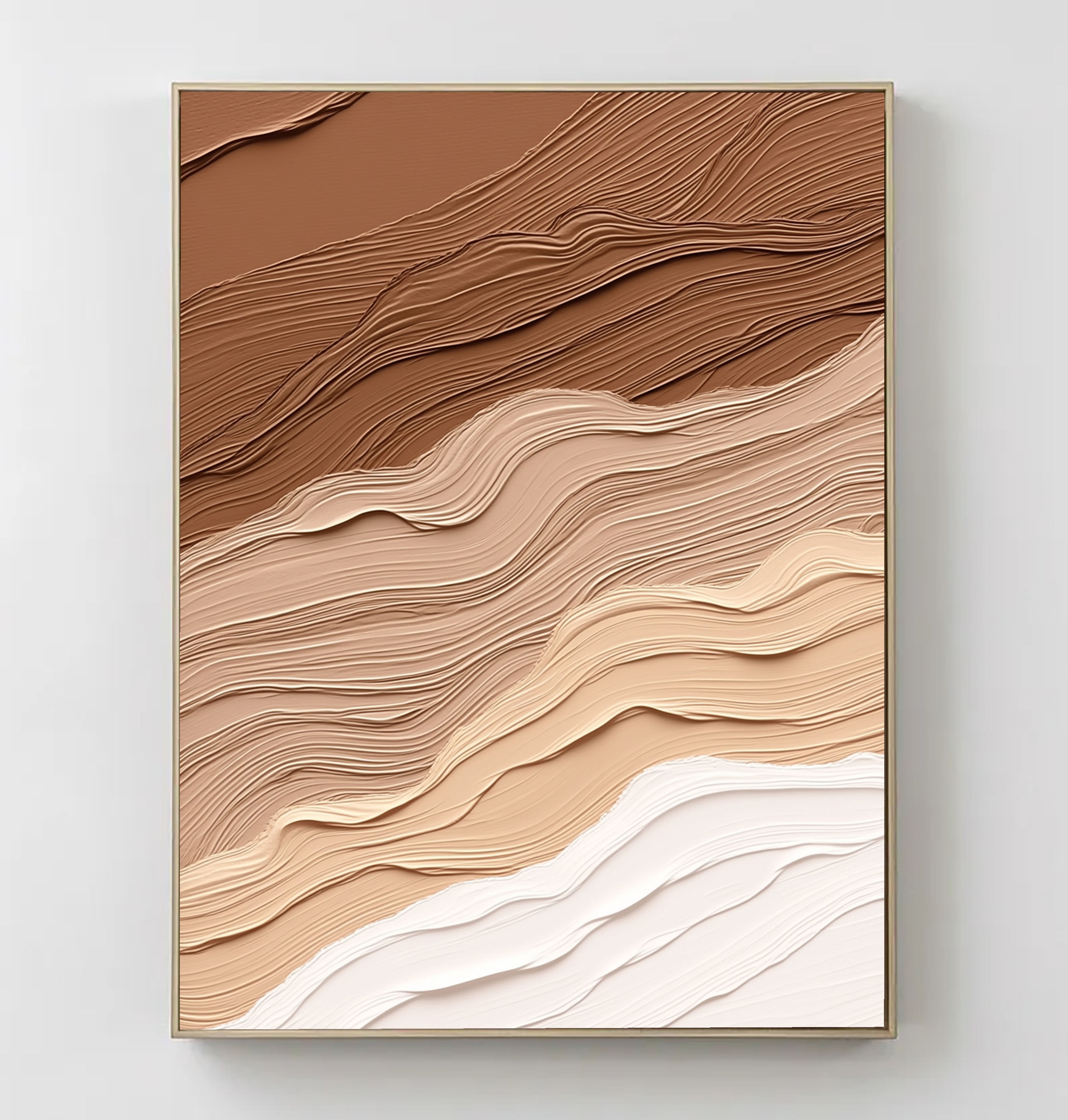 Textured Earthy Waves | Brown Beige