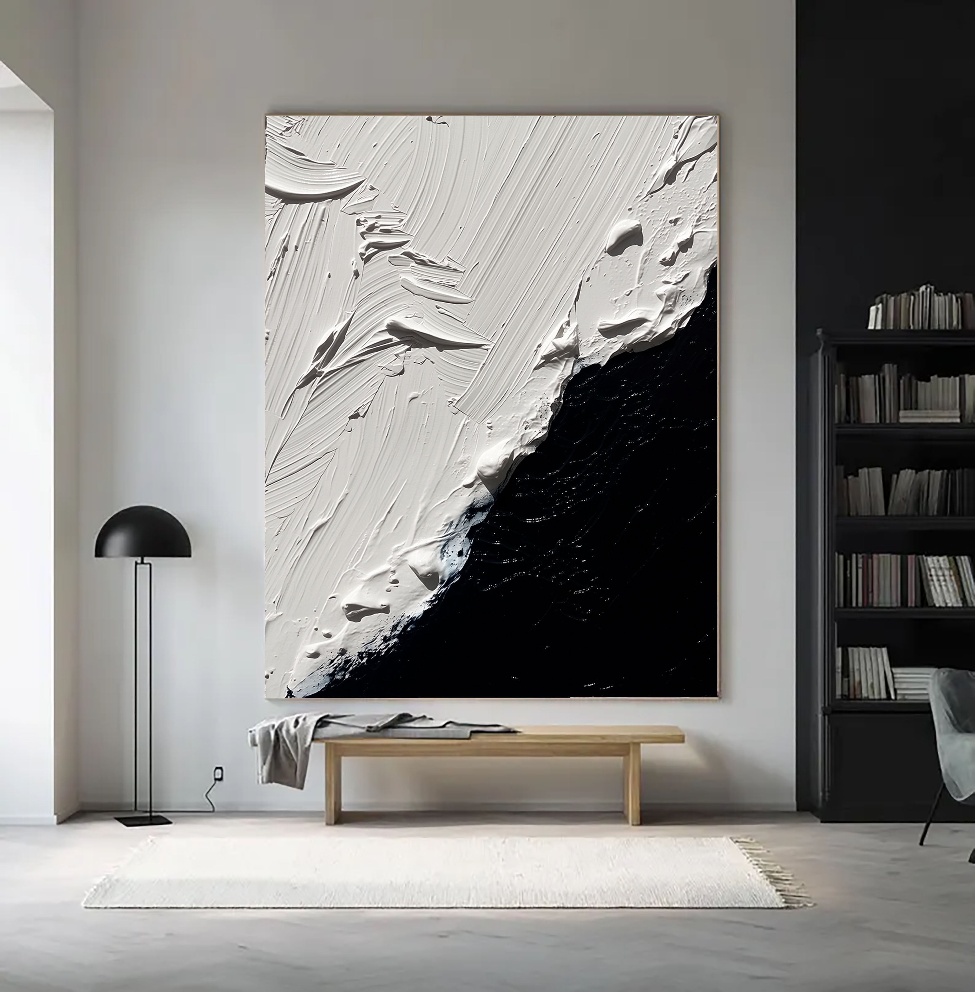 Textured Monochrome Contrast | White Black